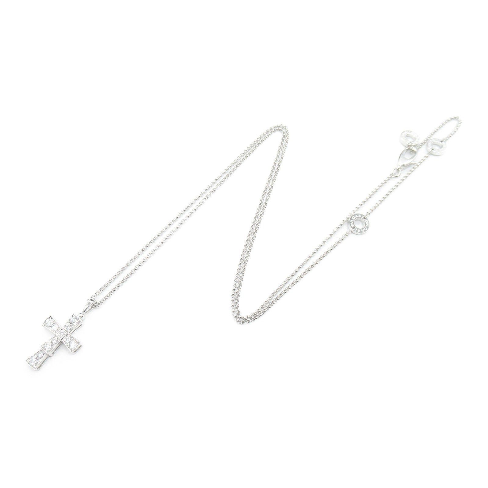 Bvlgari Bvlgari Serpenti Small Cross Necklace K18Wg (White Gold) Diamond Clear Size ONE SIZE - 3 Thumbnail