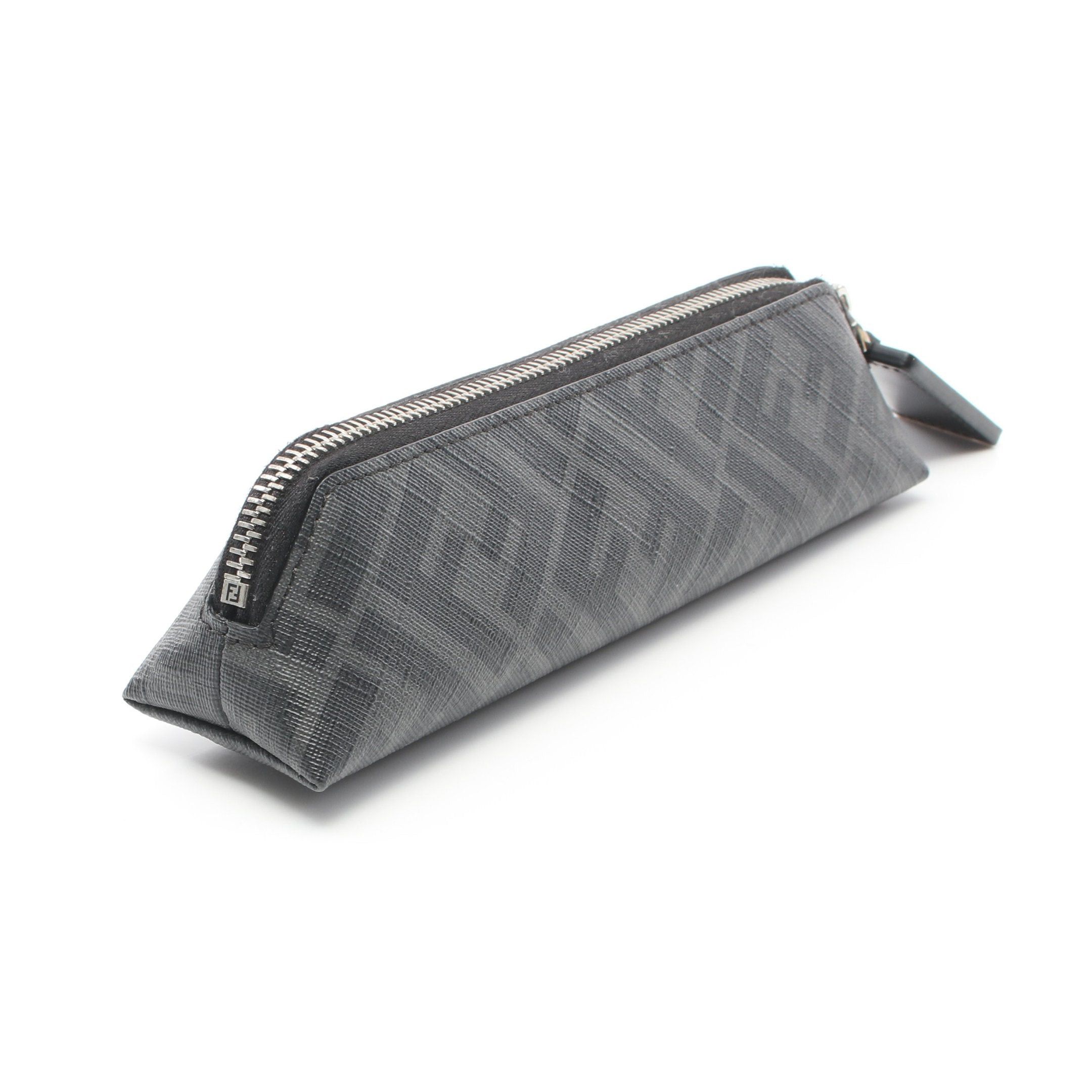 Fendi Fendi Pencil Case Leather Gray Black Size ONE SIZE - 2 Thumbnail