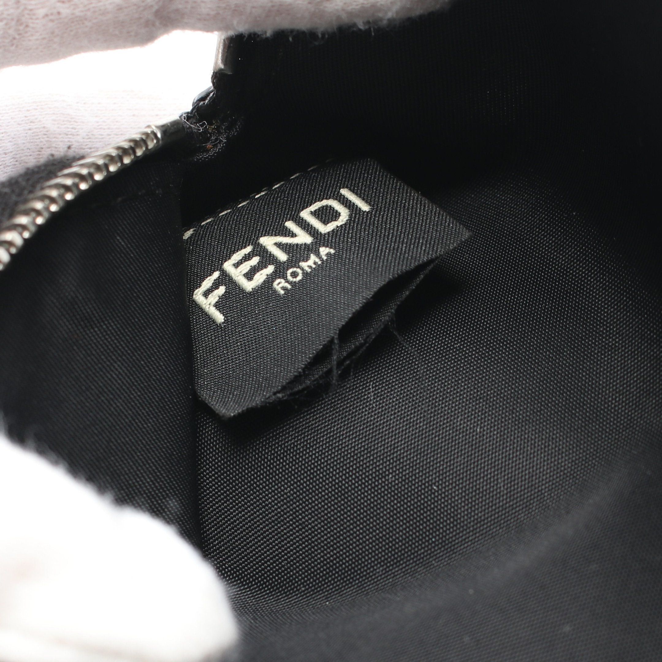 Fendi Fendi Pencil Case Leather Gray Black Size ONE SIZE - 8 Thumbnail