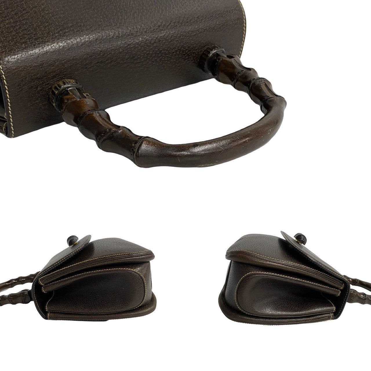 Gucci Gucci Handbag Brown Leather Size ONE SIZE - 5 Thumbnail