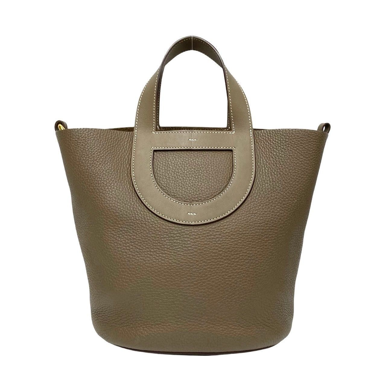 Hermes Hermes Handbag Gray Leather Size ONE SIZE - 4 Thumbnail
