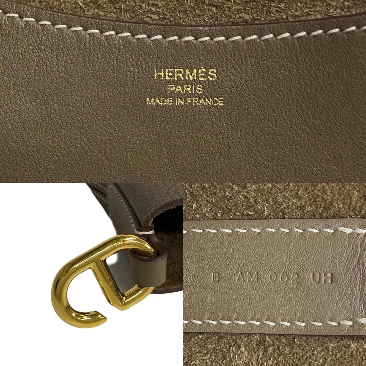Hermes Hermes Handbag Gray Leather Size ONE SIZE - 3 Thumbnail