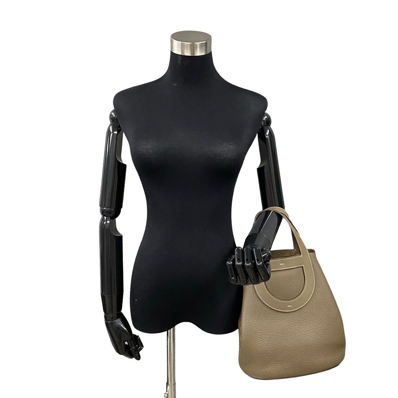 Hermes Hermes Handbag Gray Leather Size ONE SIZE - 2 Thumbnail