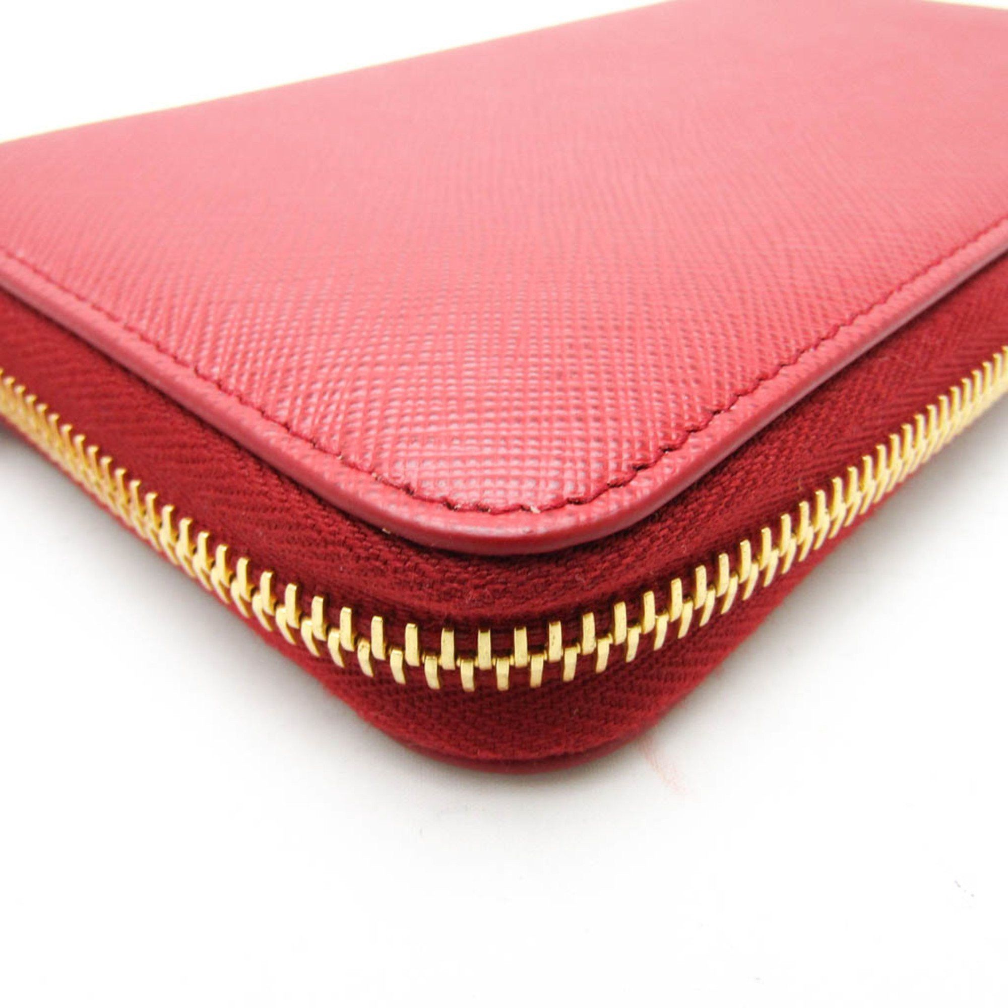 Prada Prada Saffiano SHINE 1ML506 Women's Leather Long Wallet (bi-fold) Red Color Size ONE SIZE - 6 Thumbnail