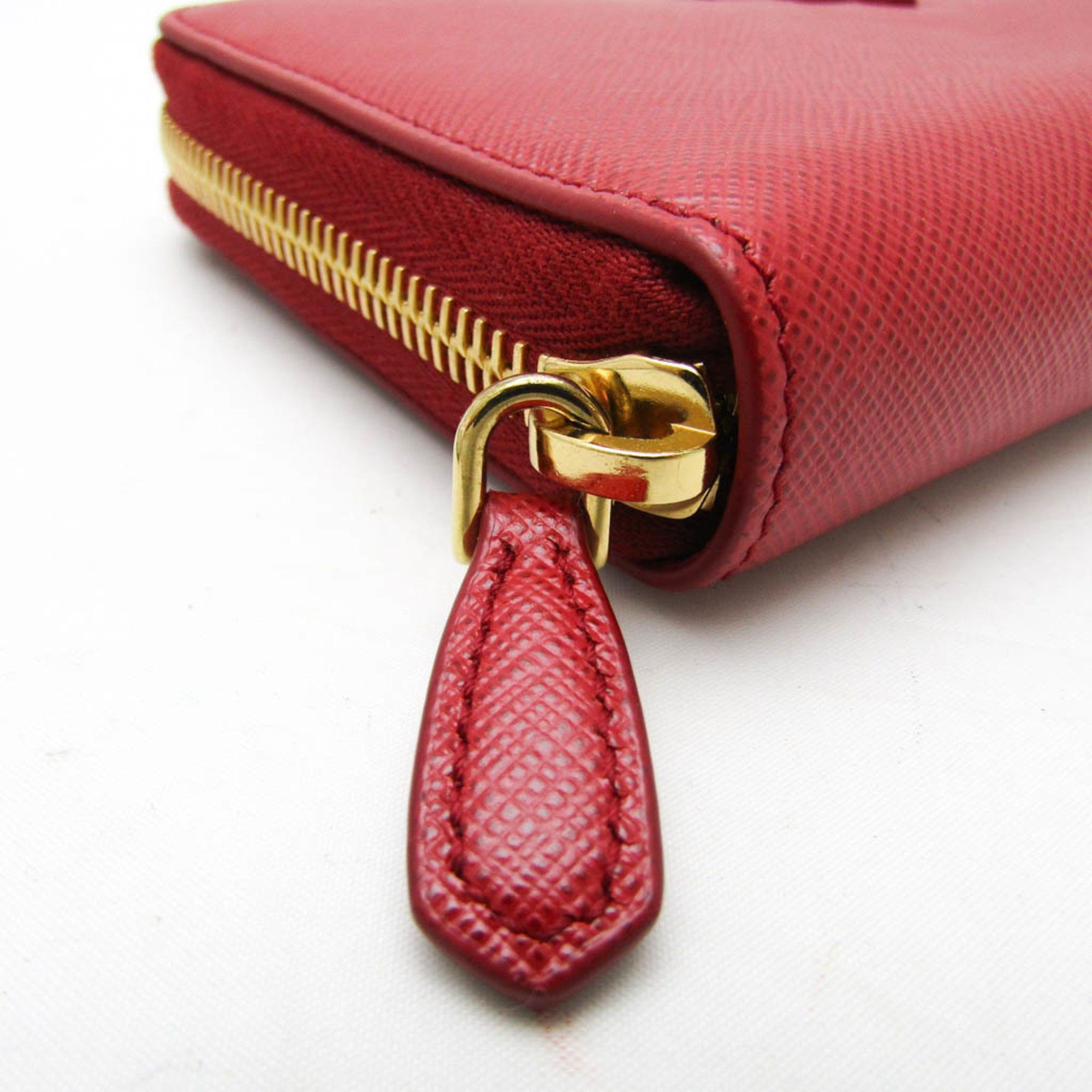 Prada Prada Saffiano SHINE 1ML506 Women's Leather Long Wallet (bi-fold) Red Color Size ONE SIZE - 7 Thumbnail