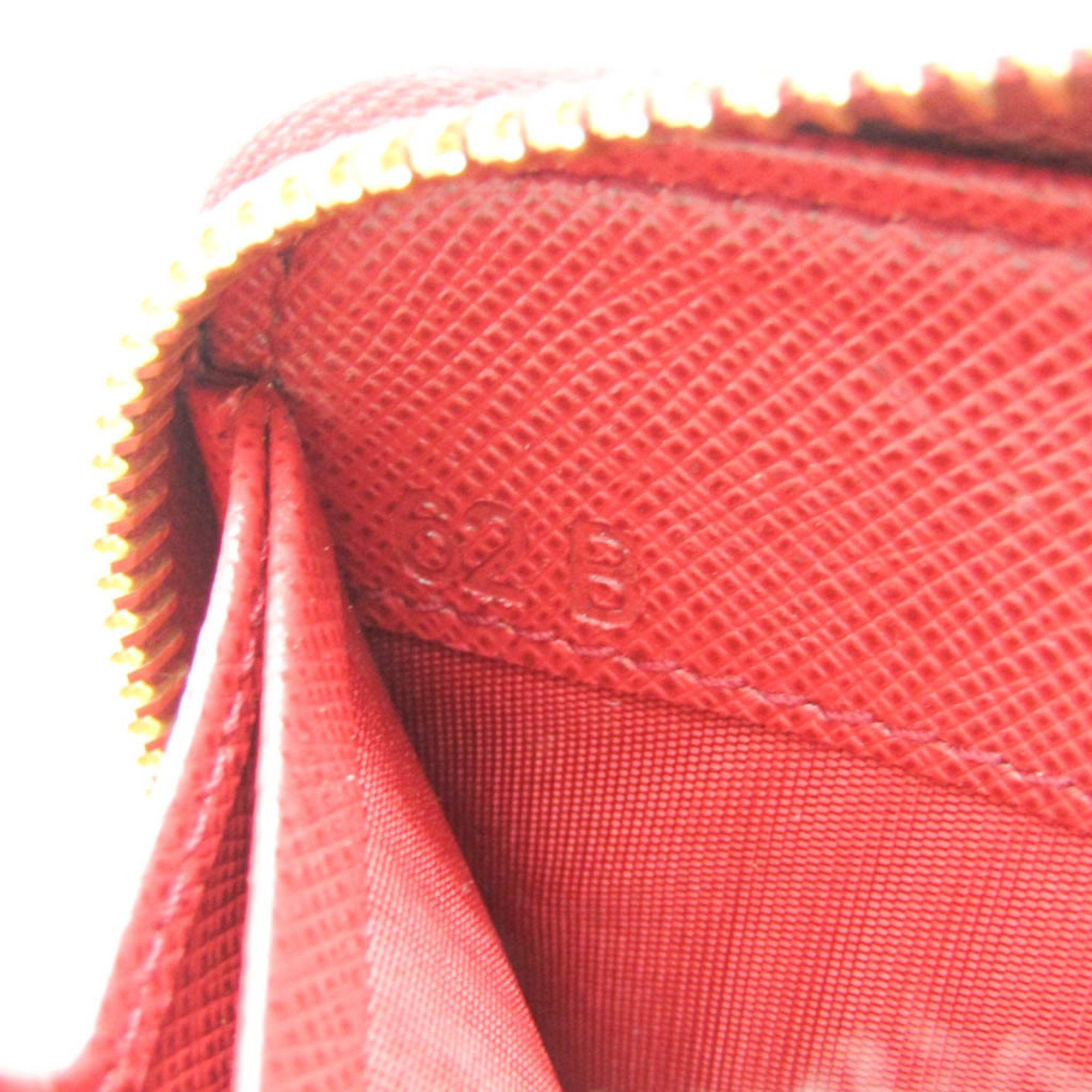 Prada Prada Saffiano SHINE 1ML506 Women's Leather Long Wallet (bi-fold) Red Color Size ONE SIZE - 10 Thumbnail