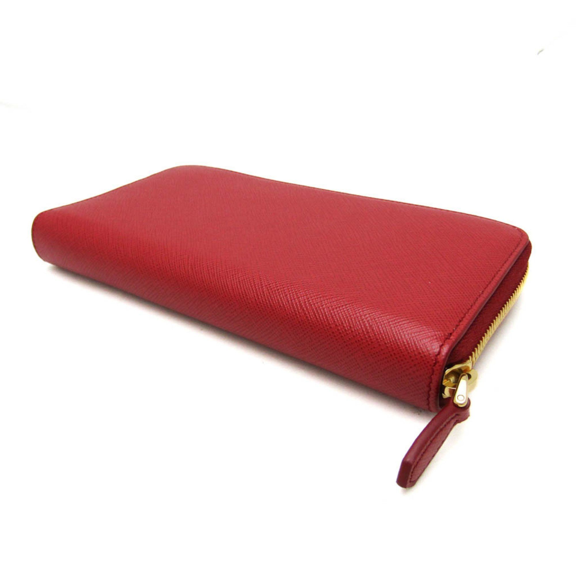 Prada Prada Saffiano SHINE 1ML506 Women's Leather Long Wallet (bi-fold) Red Color Size ONE SIZE - 2 Thumbnail