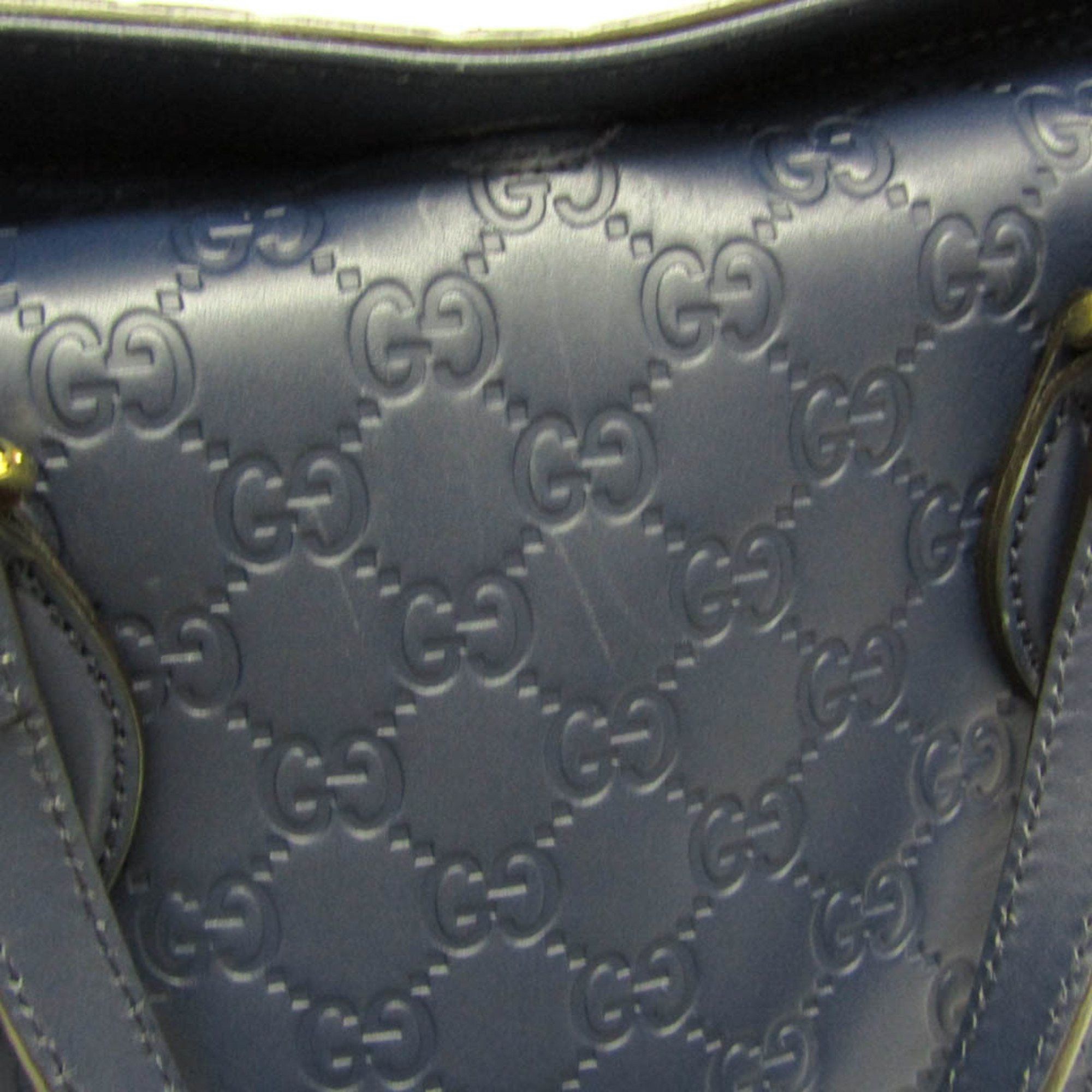 Gucci Gucci Guccissima 428226 Women's Leather Handbag,Shoulder Bag Blue Size ONE SIZE - 5 Thumbnail