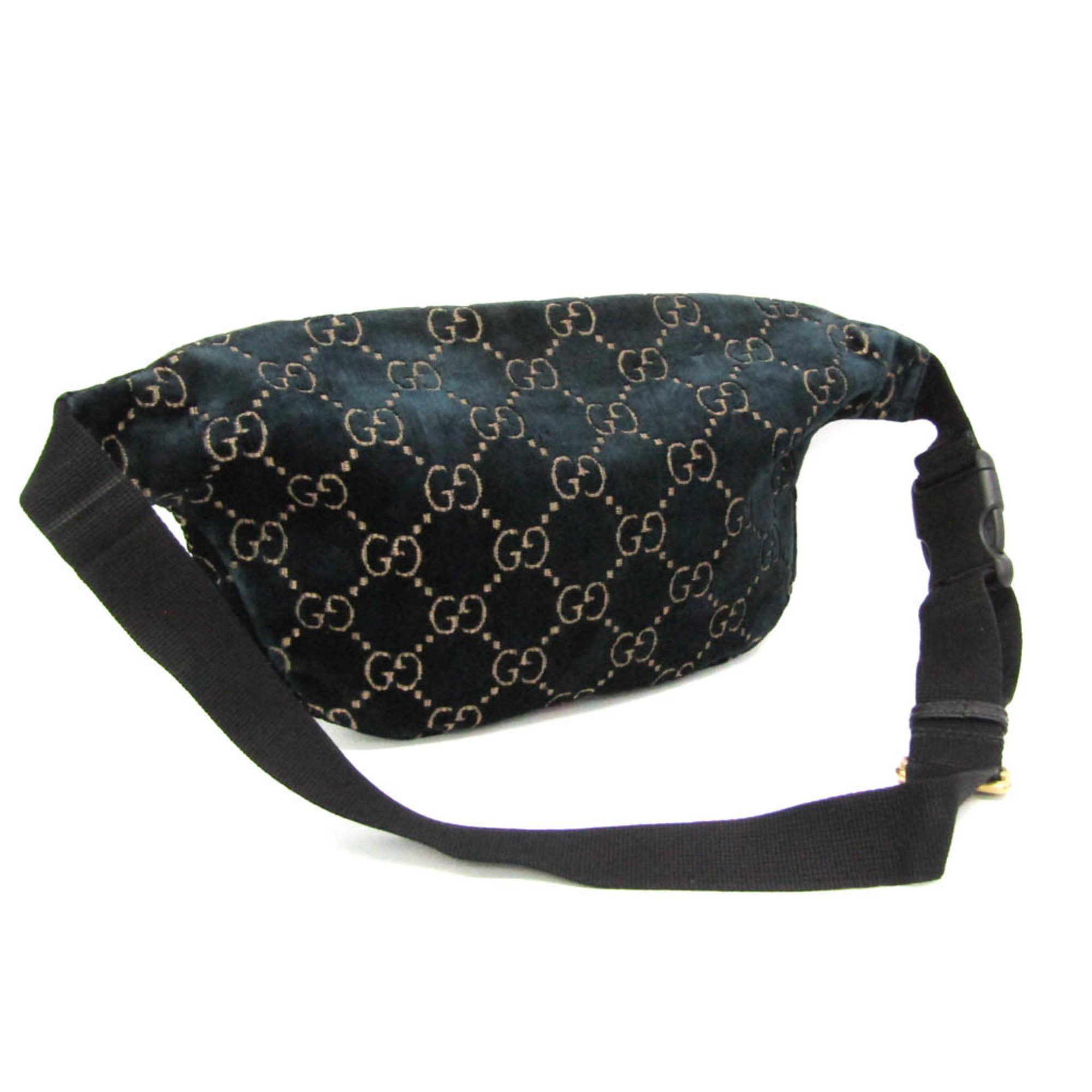Gucci Gucci GG Marmont Sherry Line 574968 Women s Velvet Fanny Pack Sling Bag Dark Green Grailed