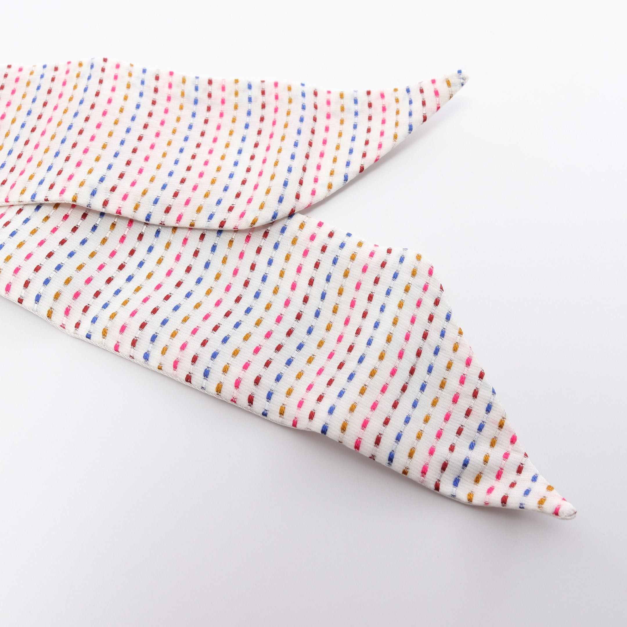 Hermes Hermes Twilly Chevaloscope Neon Ribbon Scarf Silk White Multicolor Size ONE SIZE - 7 Thumbnail