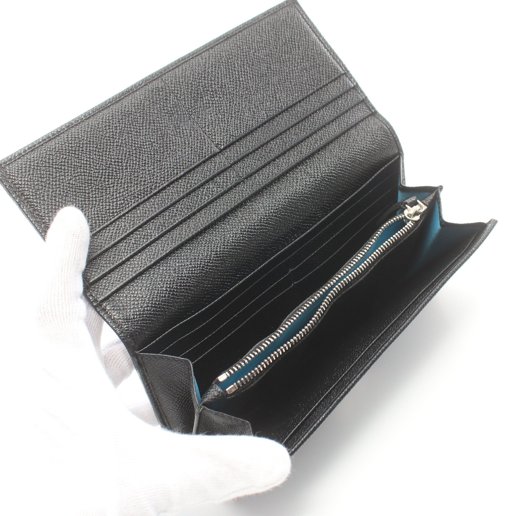 Bvlgari Bvlgari Bulgari Clip Bi-Fold Long Wallet Leather Black Size ONE SIZE - 3 Thumbnail