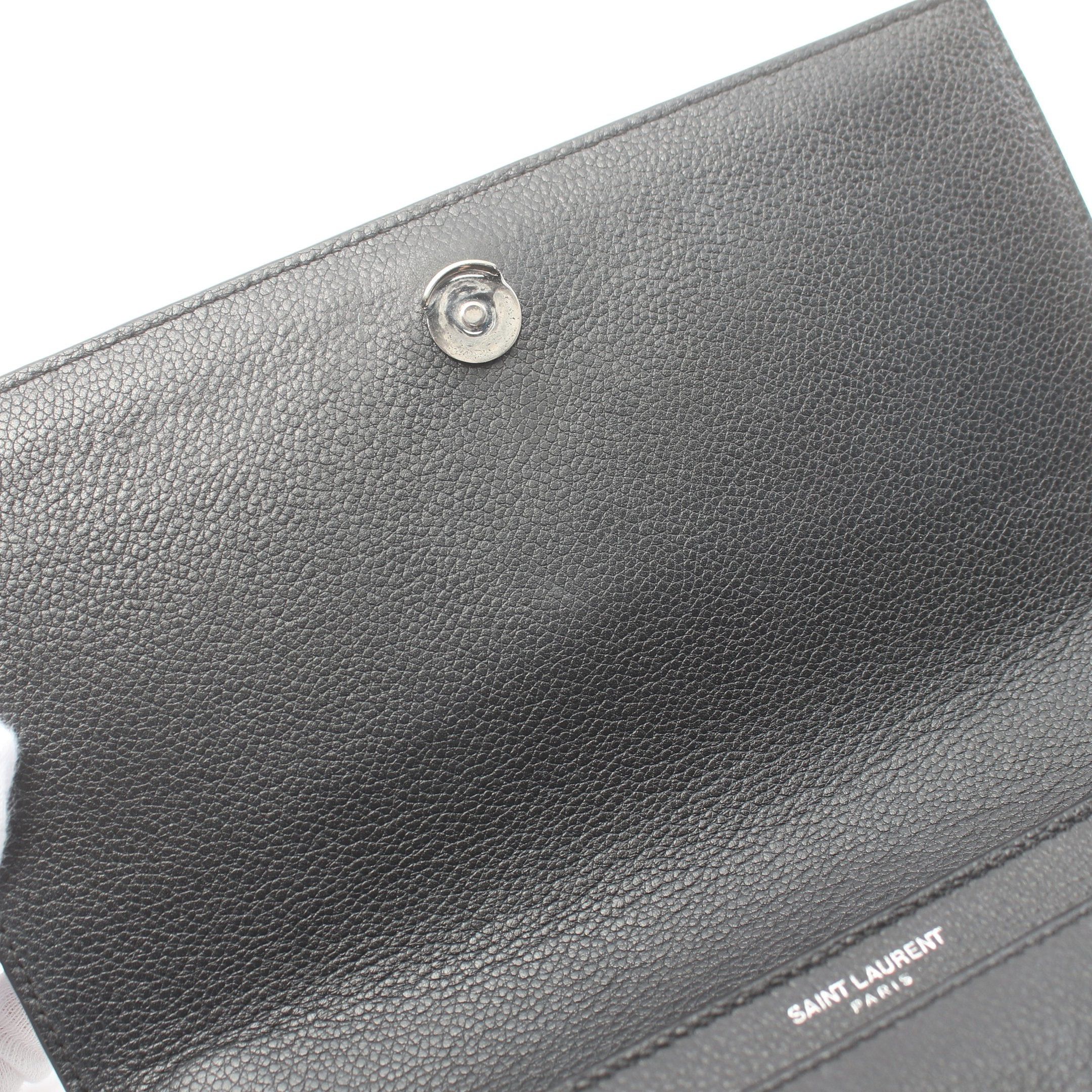 Yves Saint Laurent Yves Saint Laurent Ysl Logo Chain Shoulder Bag Leather Black Size ONE SIZE - 10 Thumbnail