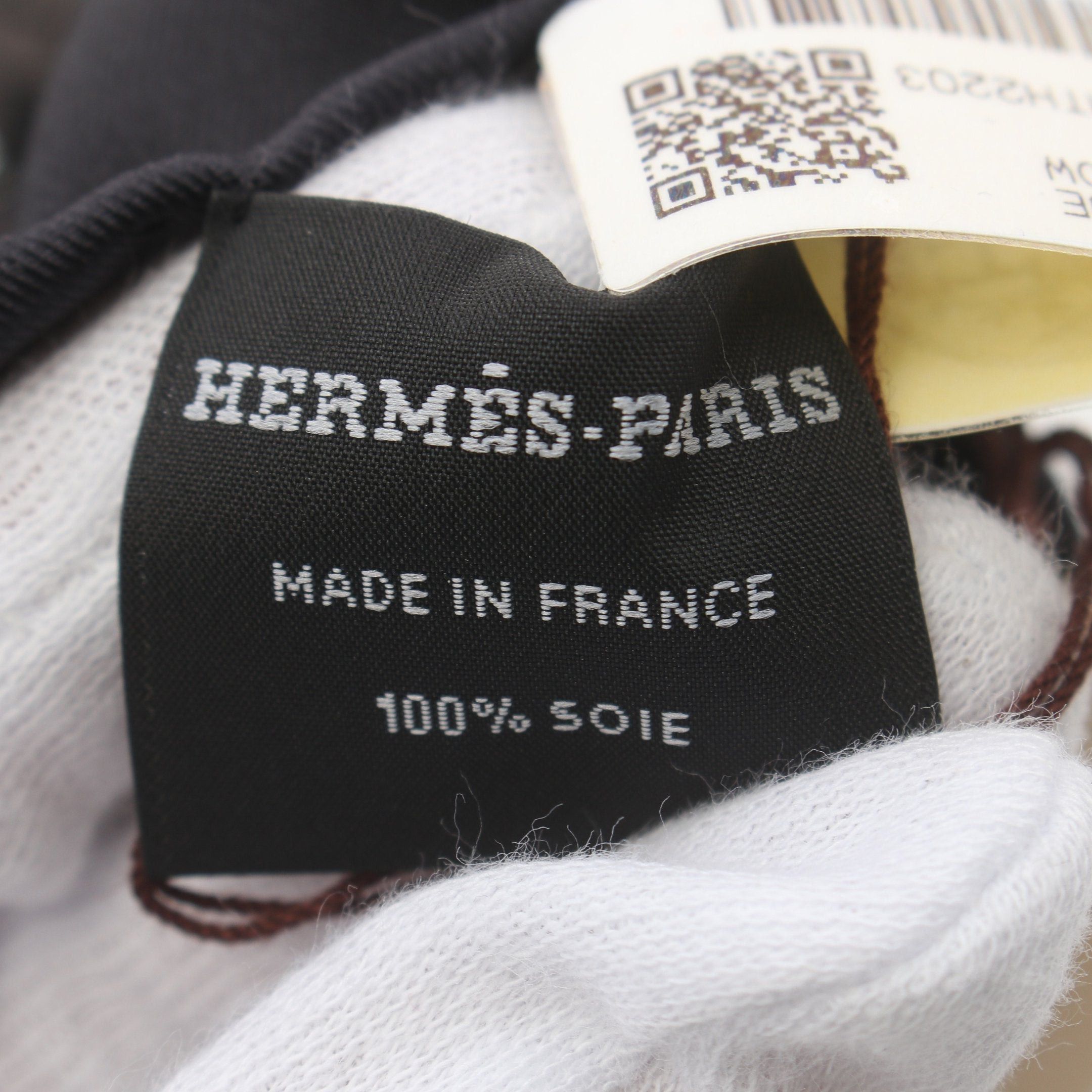 Hermes Hermes Jungle Love Long Scarf Dot Silk Black Multicolor Size ONE SIZE - 2 Thumbnail