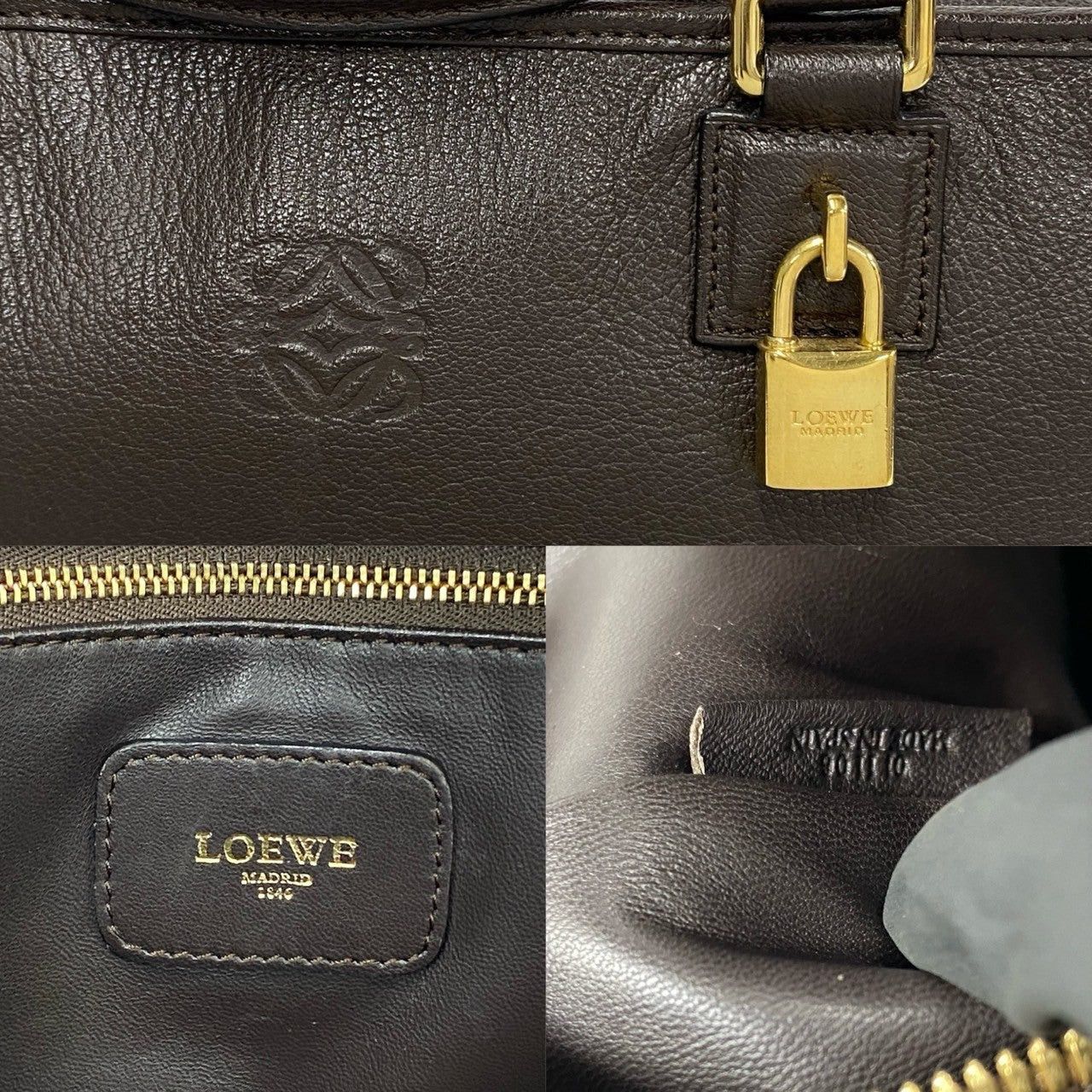 Loewe Loewe Handbag Brown Leather Size ONE SIZE - 3 Thumbnail