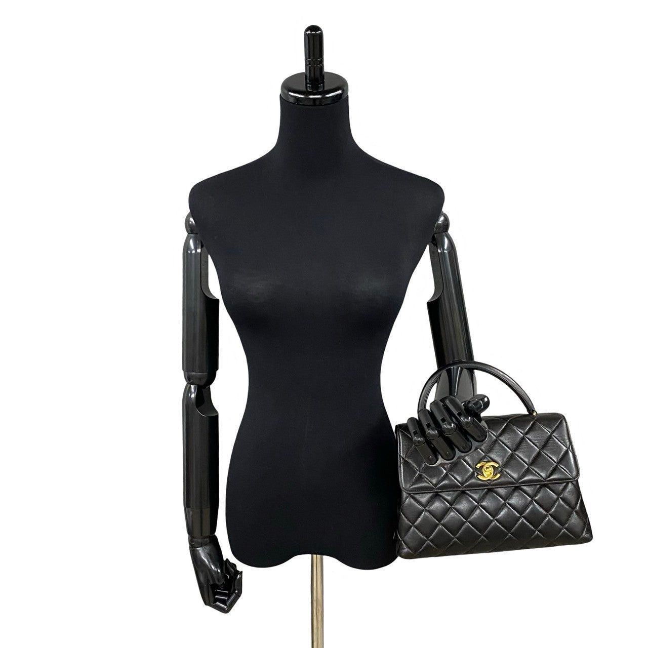 Chanel Chanel Handbag Black Lambskin Size ONE SIZE - 2 Thumbnail