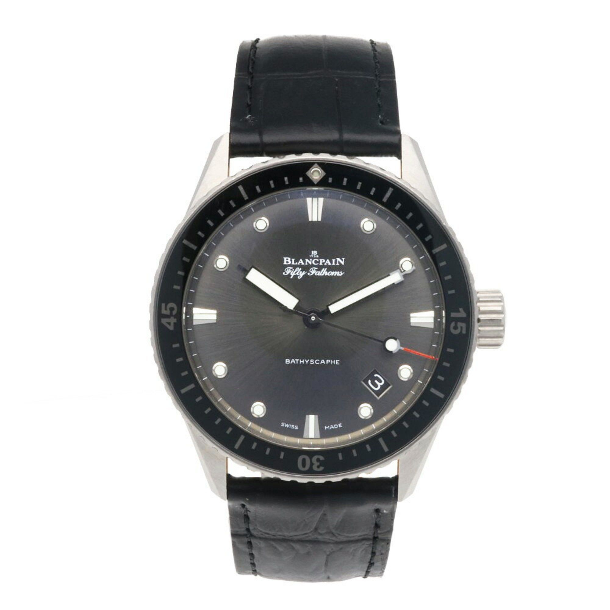 Other Blancpain Fifty Fathoms Bathyscaphe Watch, Stainless Steel Automatic, Men's, Size ONE SIZE - 8 Thumbnail