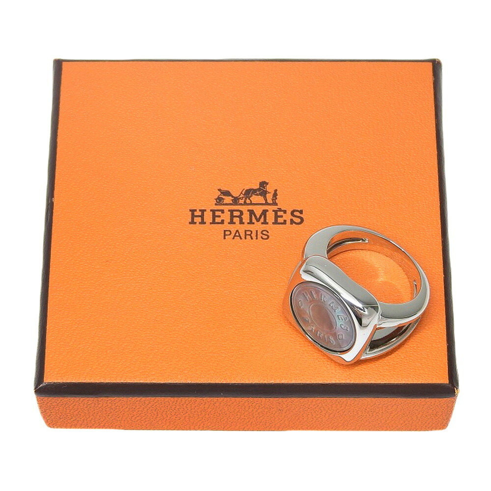 Hermes Hermes Serie size 12.5 ring, 925 silver x shell, approx. 11.5g, Serie, women's, W153124300 Size ONE SIZE - 6 Thumbnail