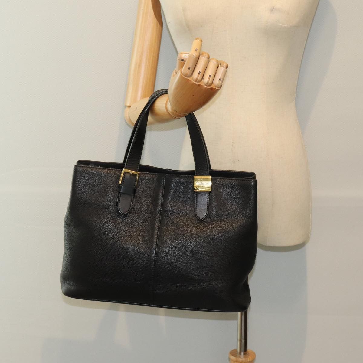 Burberry Nova Check Black Leather Handbag (Pre-Owned) Size ONE SIZE - 7 Thumbnail