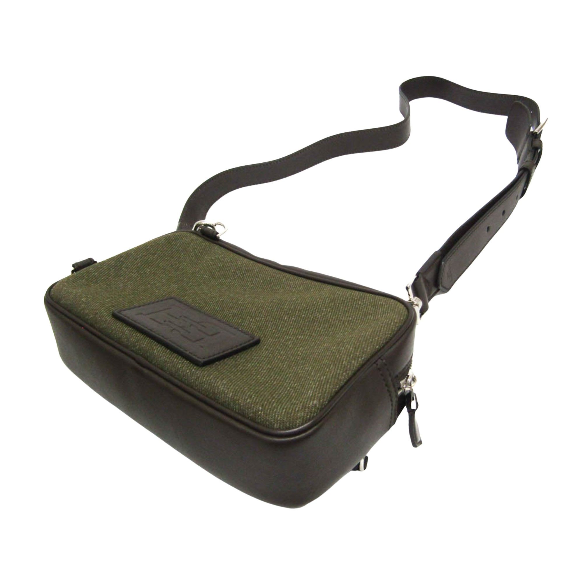 Bally Khaki Canvas Shoulder Bag (Pre-Owned) Size ONE SIZE - 2 Thumbnail