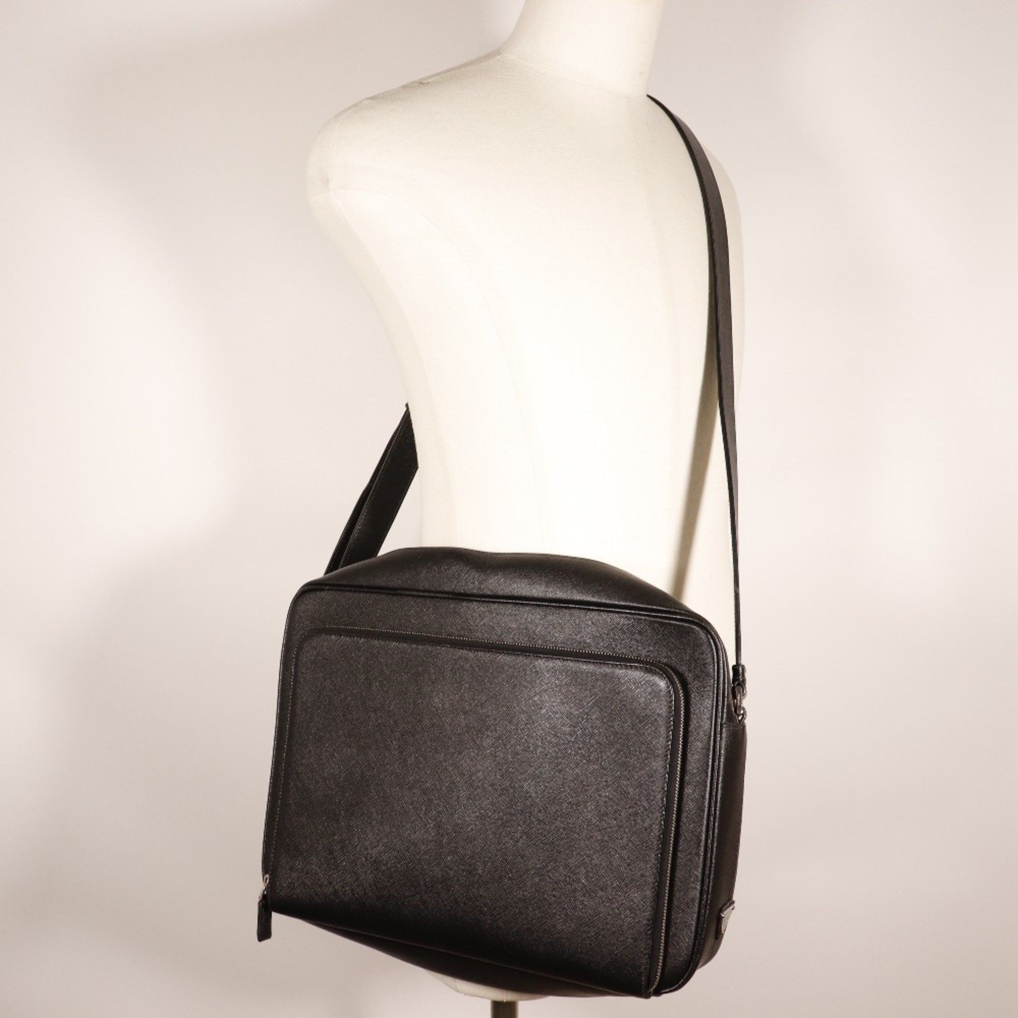 Prada PRADA Bag Shoulder Saffiano NERO Black Messenger bag Men's Size ONE SIZE - 10 Thumbnail