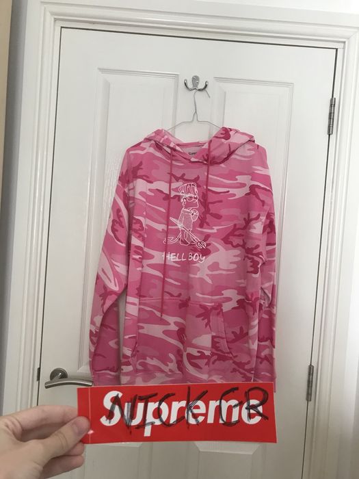 Lil peep hoodie pink camo online