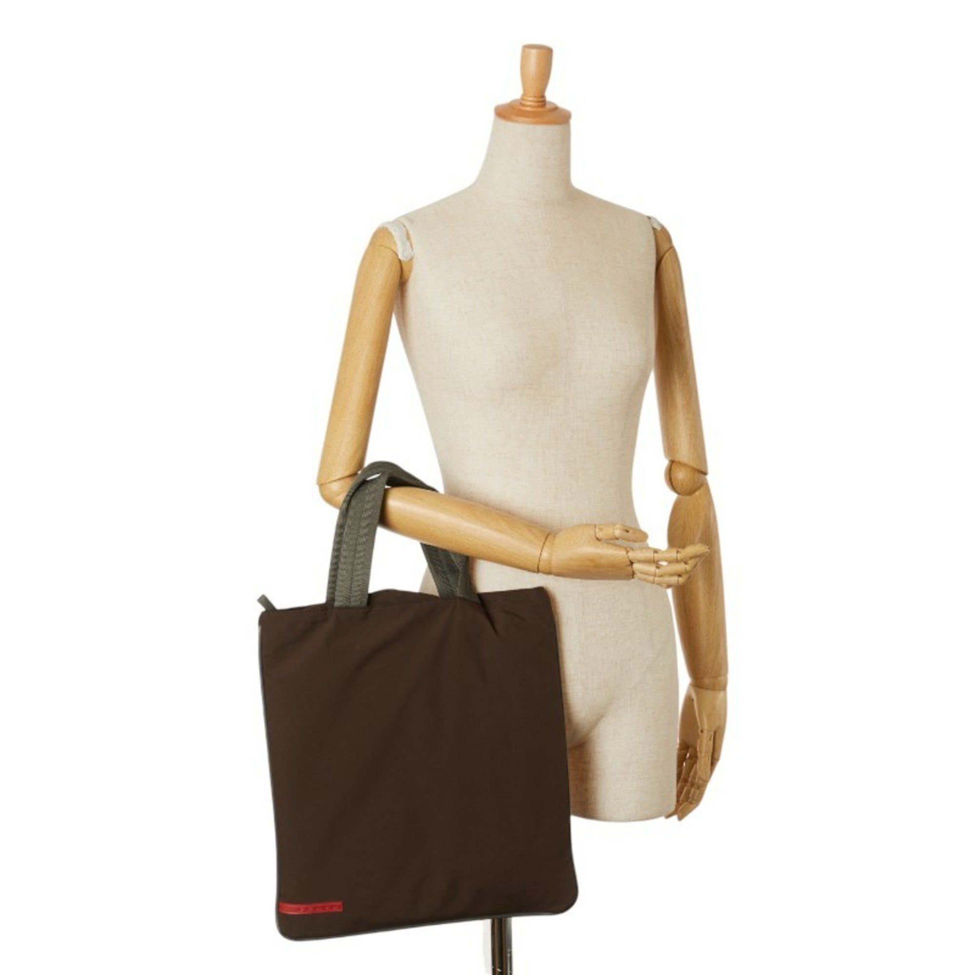 Prada Pradasports Prada Sport Tote Bag 4VA070 Brown Grey Nylon Men's PRADA Size ONE SIZE - 12 Thumbnail