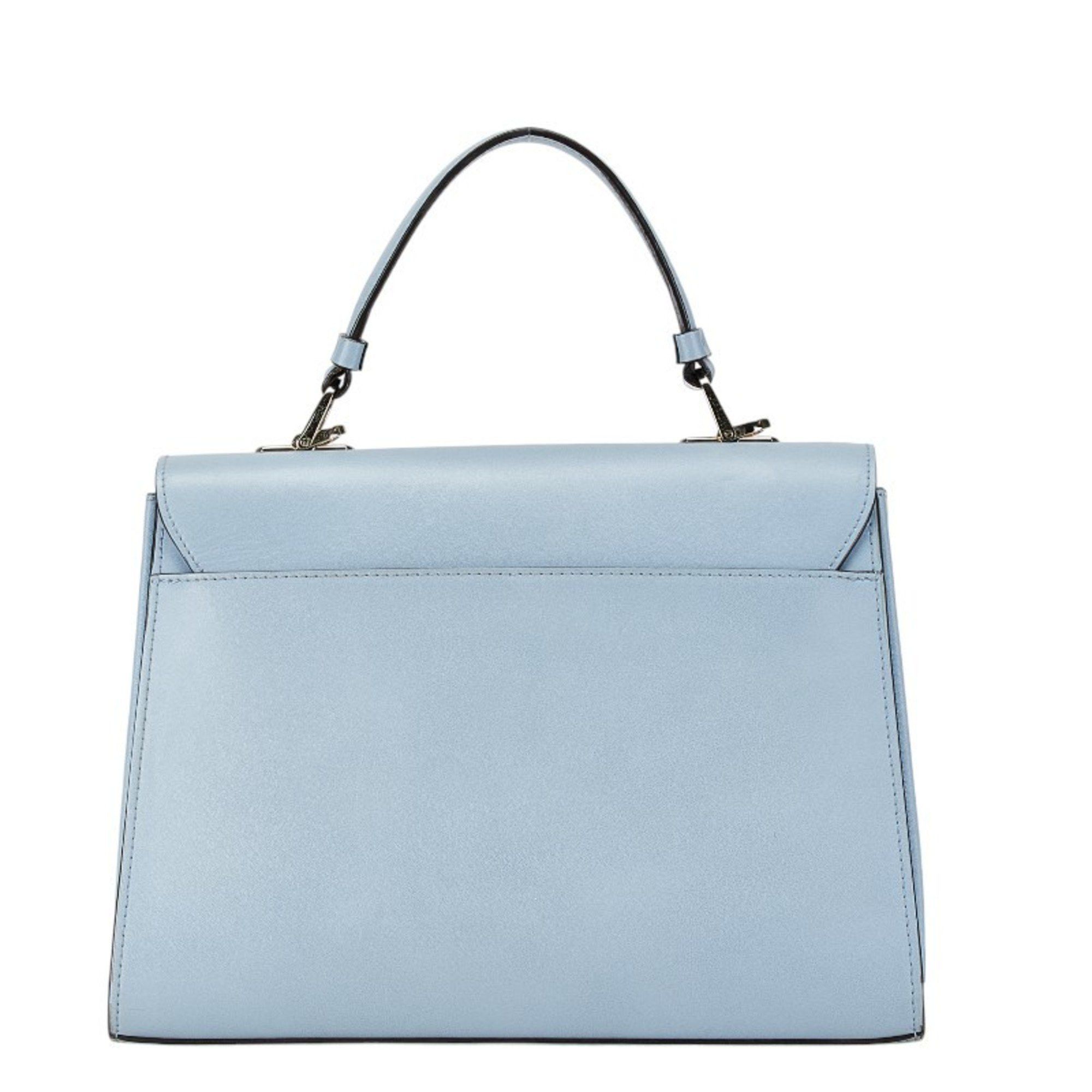 Furla Furla Muguet Flower Motif Handbag Shoulder Bag Light Blue White Leather Women's Size ONE SIZE - 5 Thumbnail