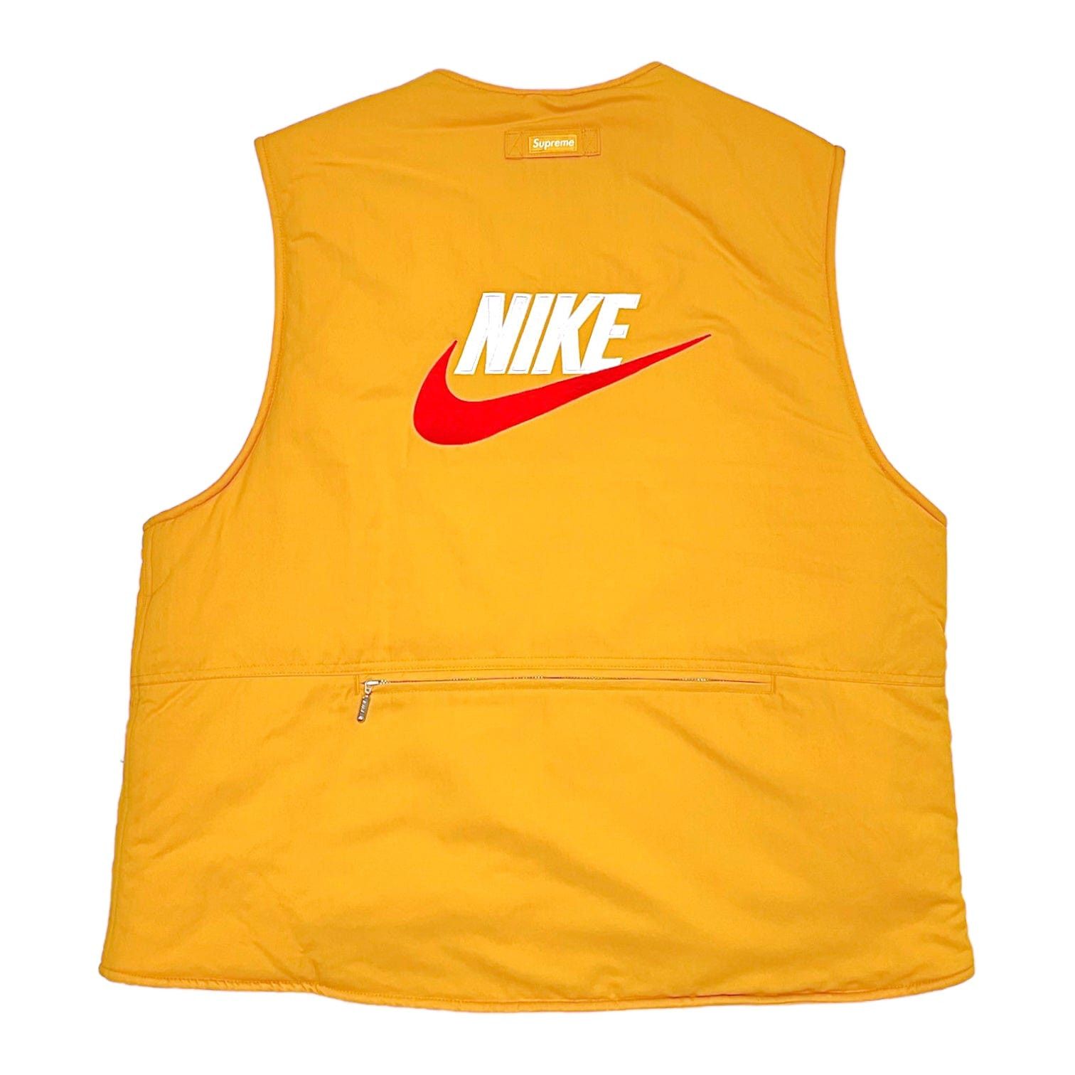 Supreme Nike Reversible Nylon Sherpa Vest Mustard | Grailed 