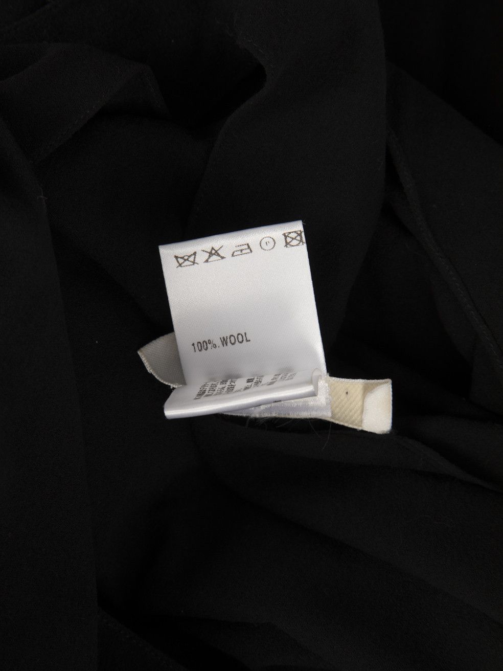 Black Wool Sleeveless Mini Dress