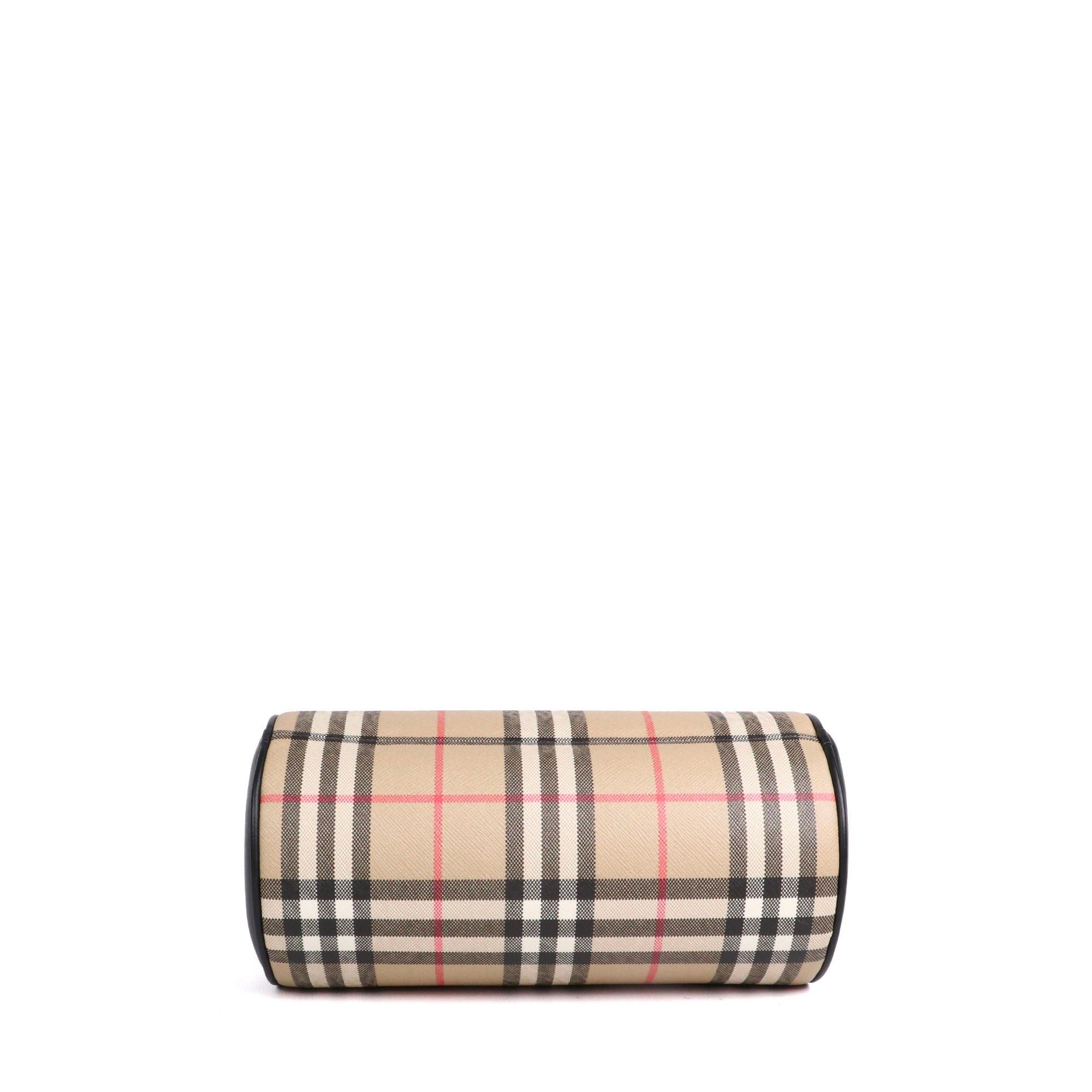 Burberry BURBERRY - The Barrel Burberry shoulder bag in coated canvas and beige leather Size ONE SIZE - 3 Thumbnail