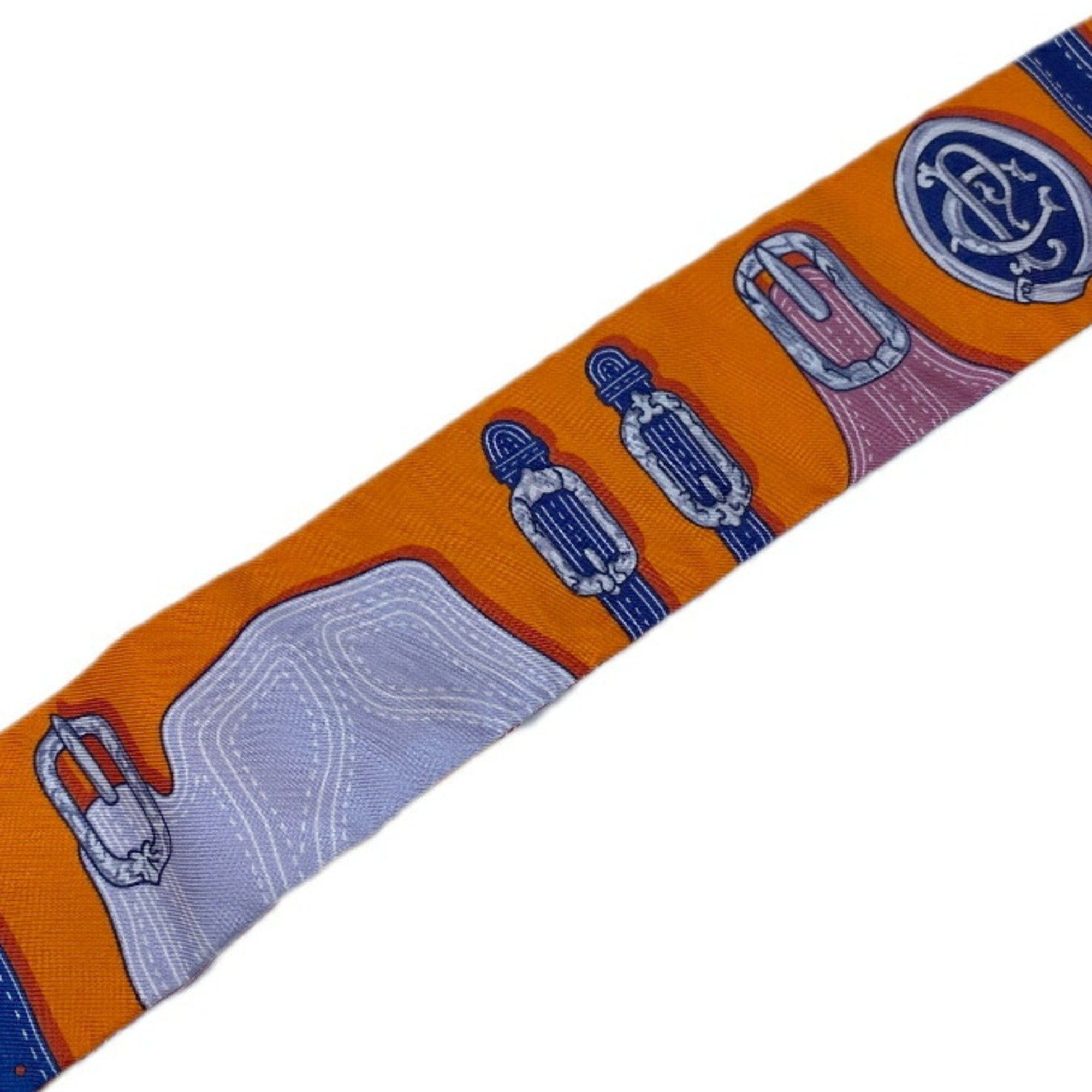 Hermes HERMES Twilly Belt Rope Orange Red Blue Scarf Muffler Silk Collar Accessory Bag Women Men Size ONE SIZE - 3 Thumbnail