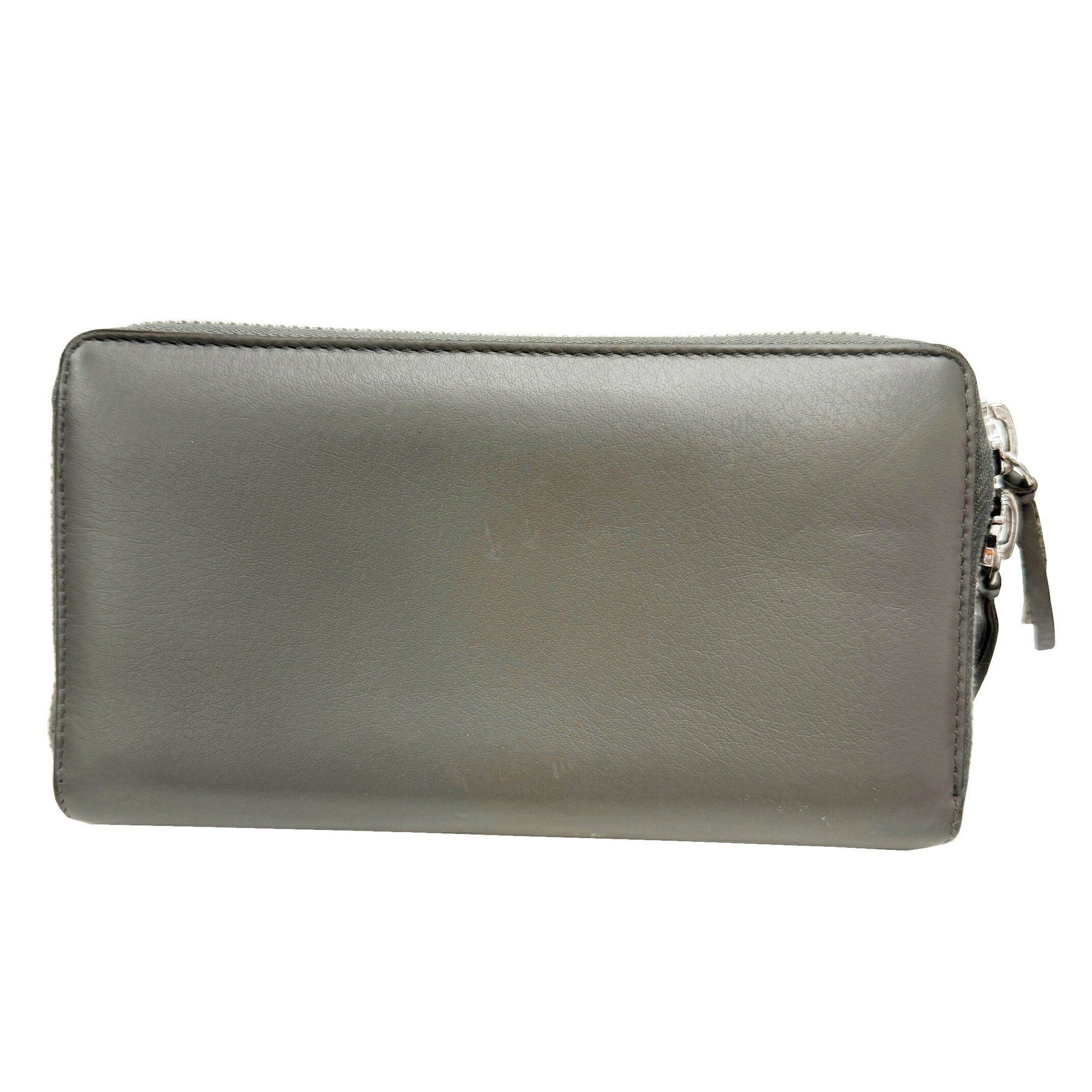 Balenciaga BALENCIAGA 381226 Paper Continental Wallet Round Men's Women's Long Leather Grey Size ONE SIZE - 2 Thumbnail