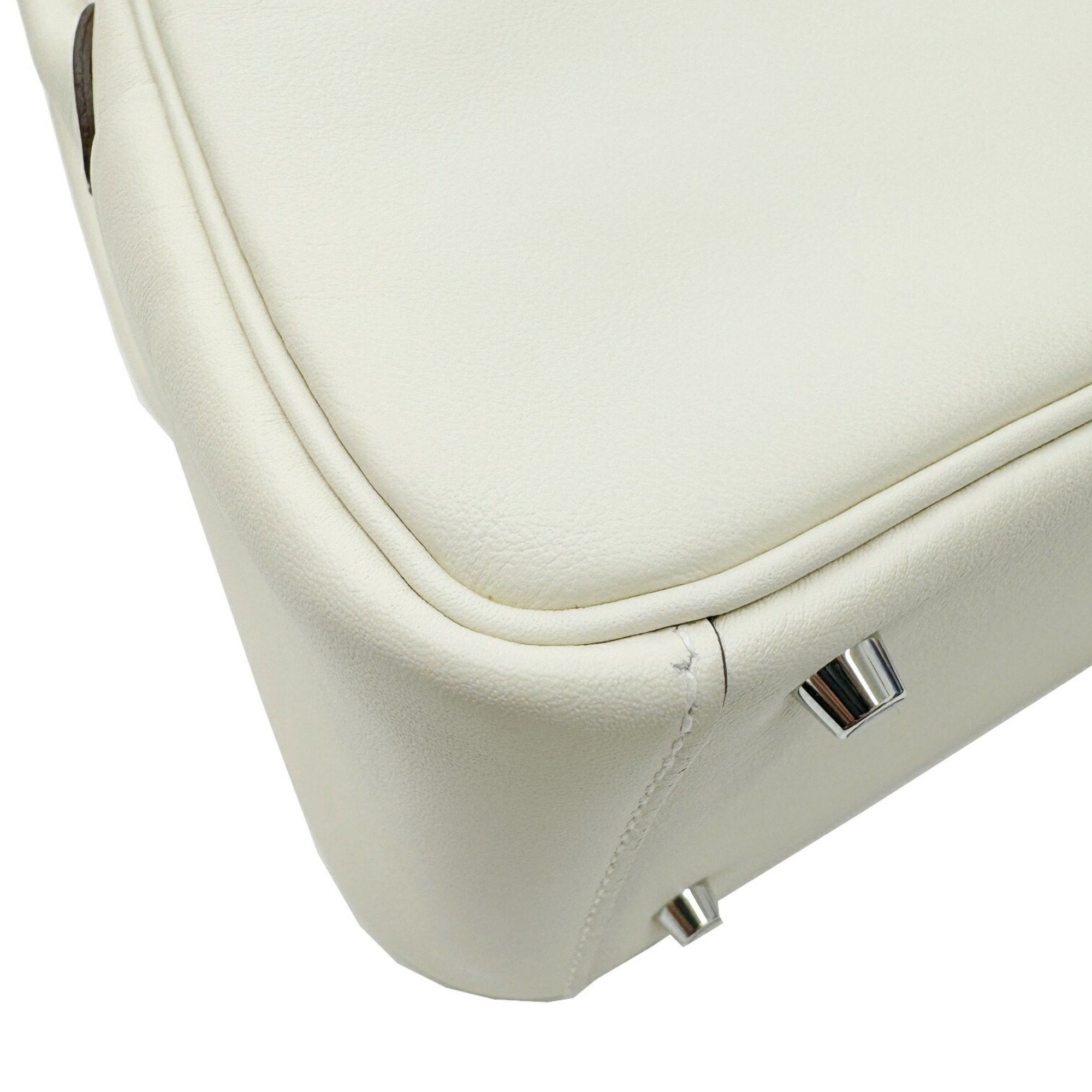 Hermes Hermes Lindy Verso Swift Nata Sesame B Stamp 2way Ivory MINI Handbag Shoulder Bag Women's Size ONE SIZE - 8 Thumbnail