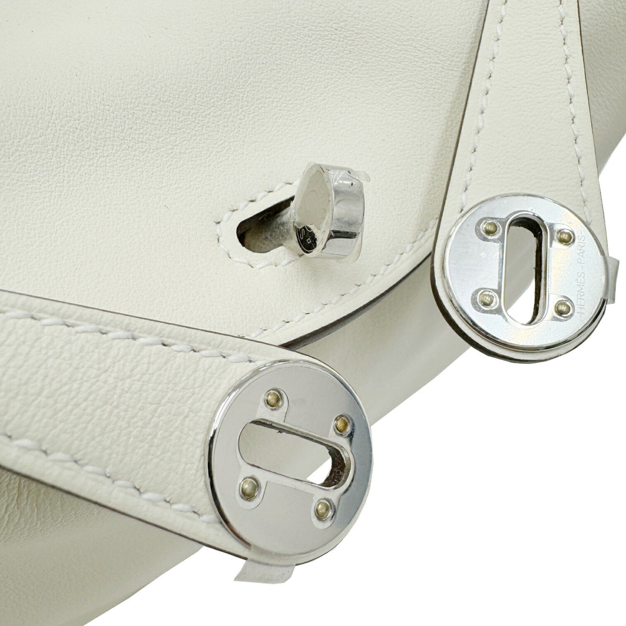 Hermes Hermes Lindy Verso Swift Nata Sesame B Stamp 2way Ivory MINI Handbag Shoulder Bag Women's Size ONE SIZE - 15 Thumbnail