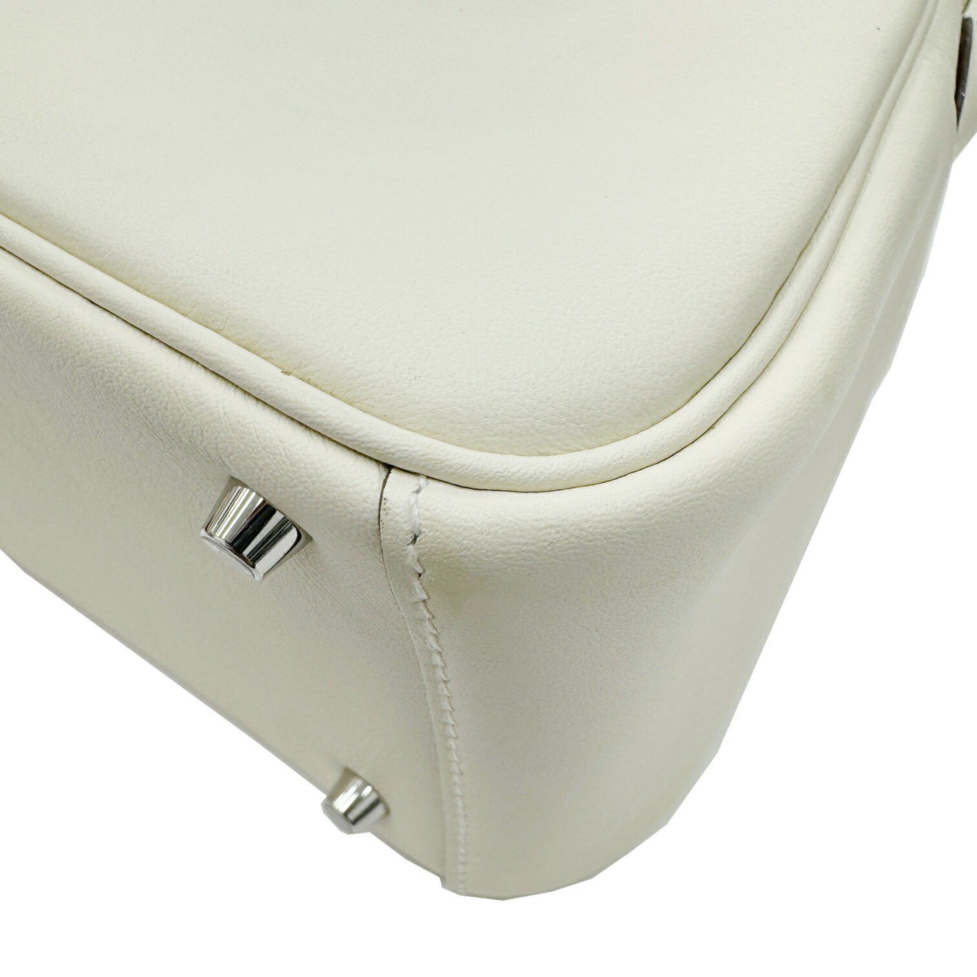 Hermes Hermes Lindy Verso Swift Nata Sesame B Stamp 2way Ivory MINI Handbag Shoulder Bag Women's Size ONE SIZE - 9 Thumbnail