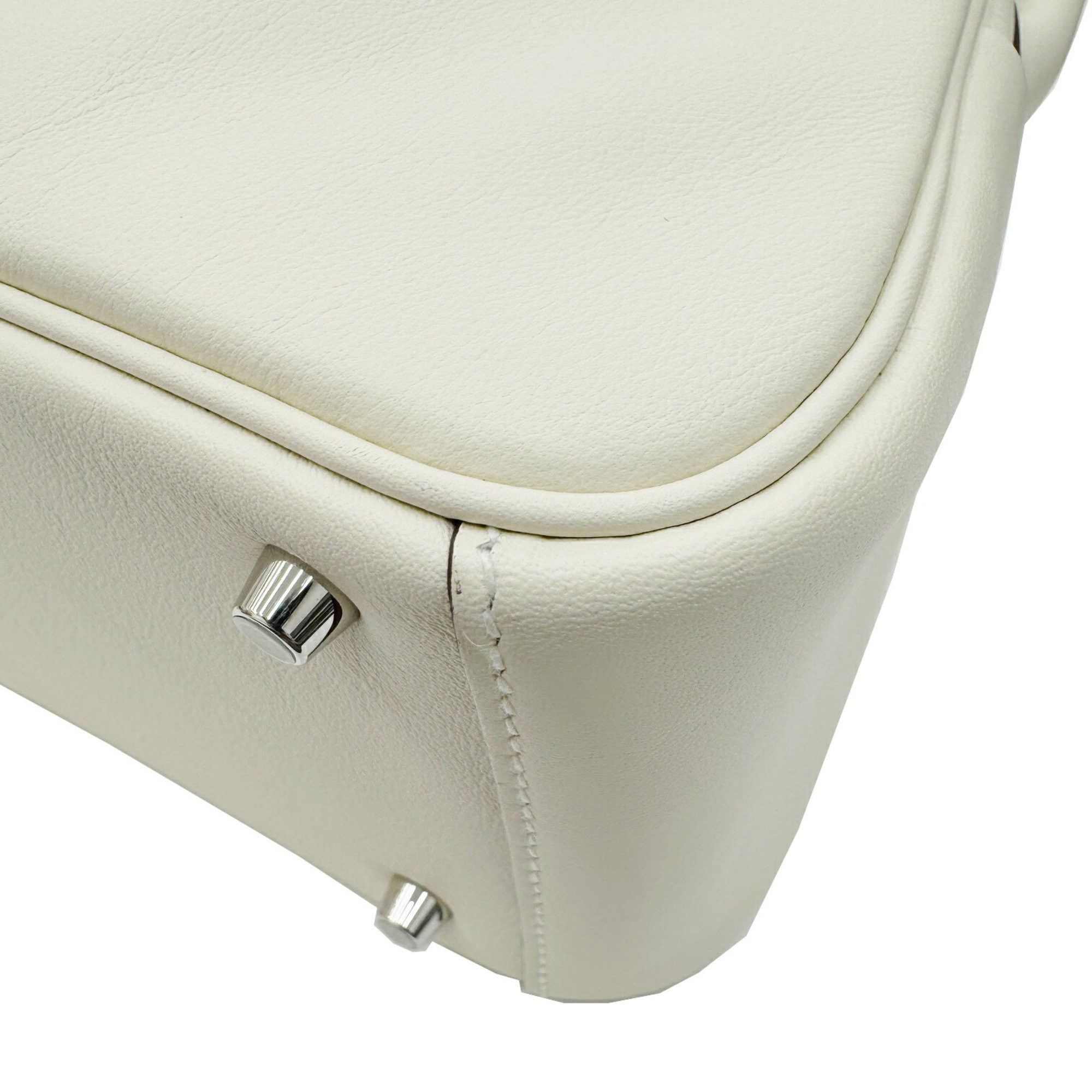 Hermes Hermes Lindy Verso Swift Nata Sesame B Stamp 2way Ivory MINI Handbag Shoulder Bag Women's Size ONE SIZE - 7 Thumbnail