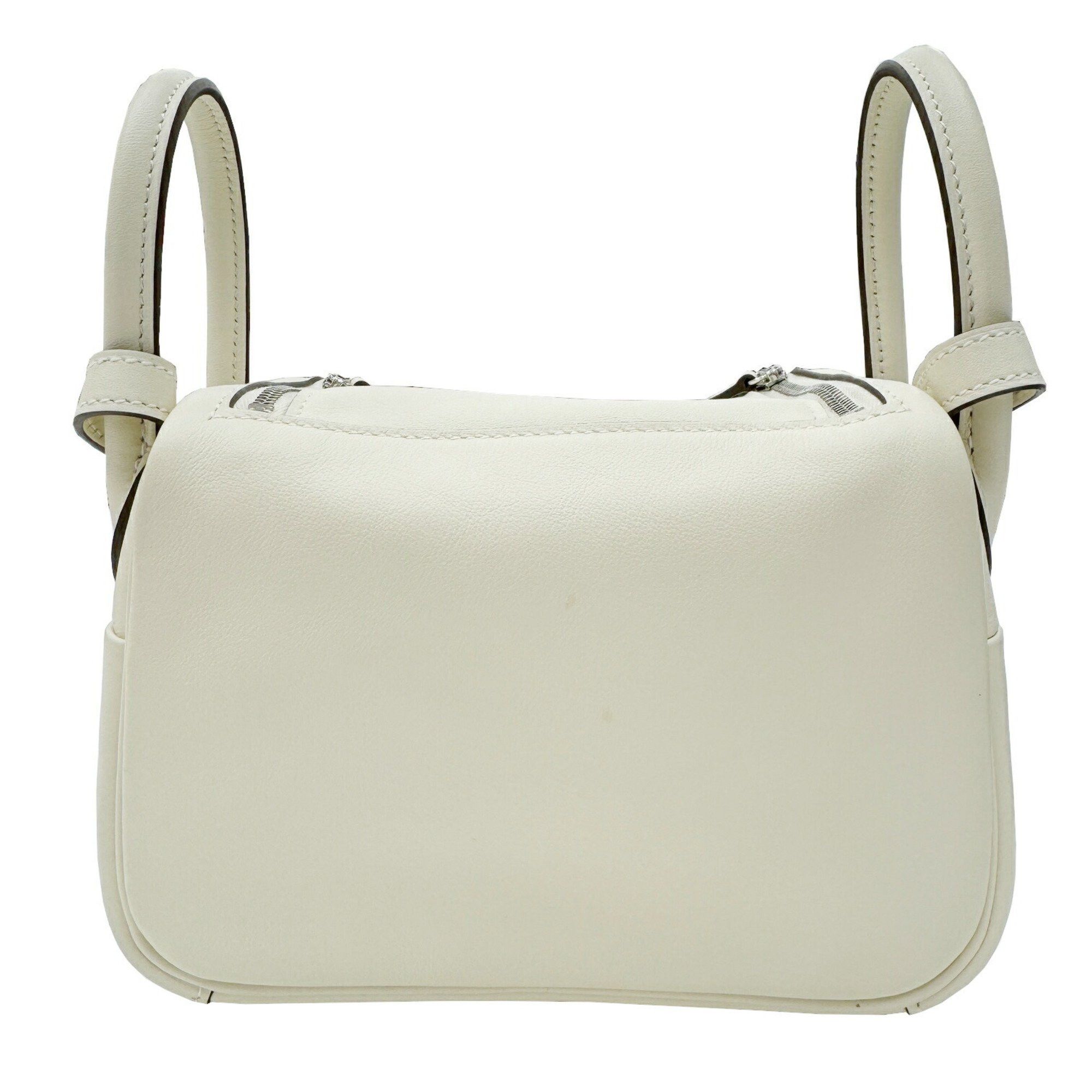 Hermes Hermes Lindy Verso Swift Nata Sesame B Stamp 2way Ivory MINI Handbag Shoulder Bag Women's Size ONE SIZE - 2 Thumbnail