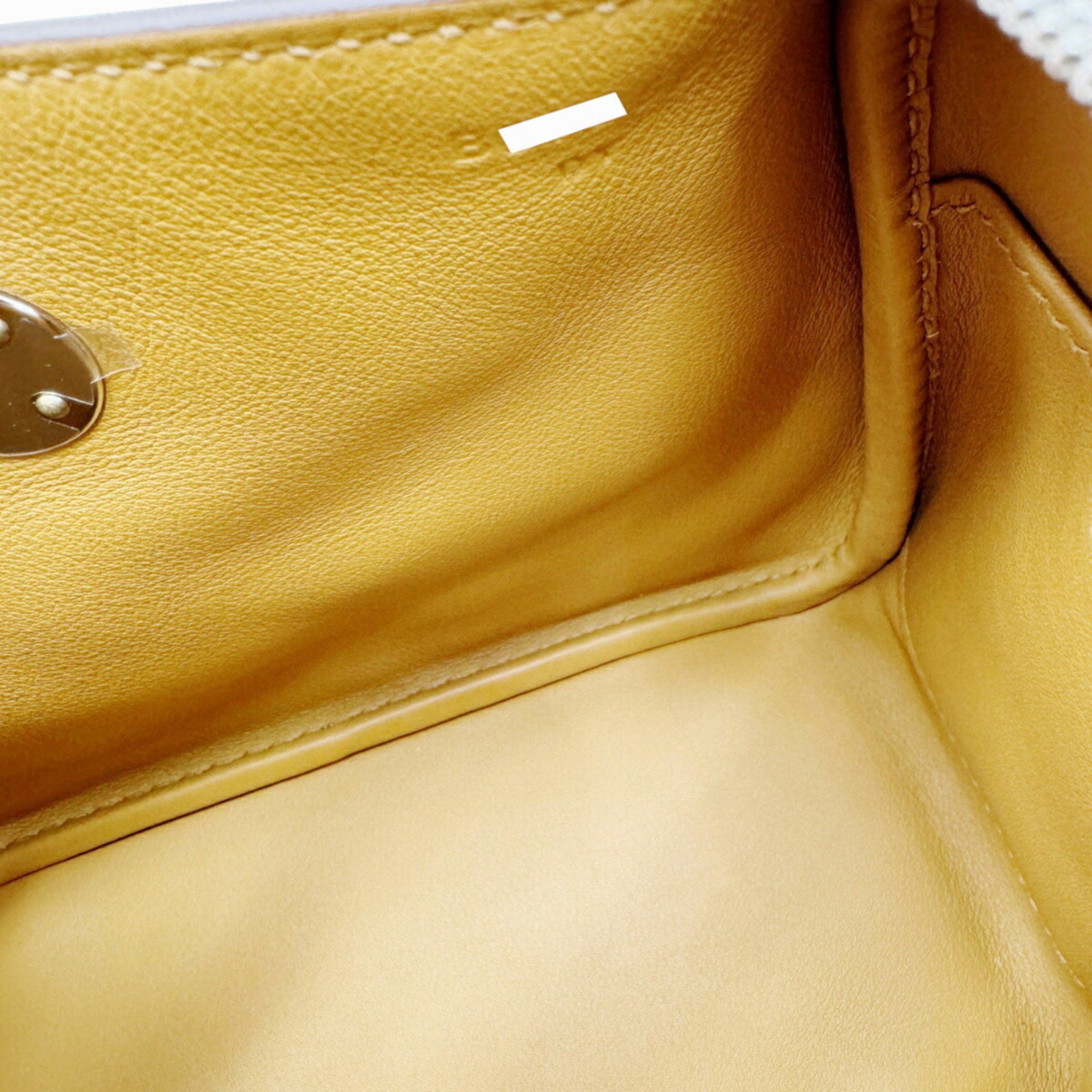 Hermes Hermes Lindy Verso Swift Nata Sesame B Stamp 2way Ivory MINI Handbag Shoulder Bag Women's Size ONE SIZE - 17 Thumbnail