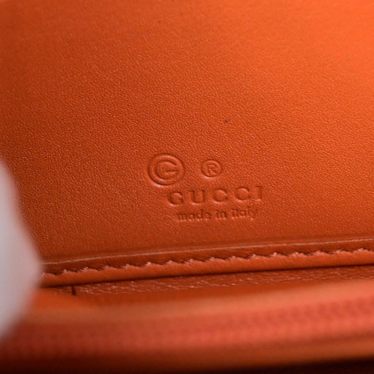 Gucci Micro ssima Orange Leather Wallet (Pre-Owned) Size ONE SIZE - 7 Thumbnail