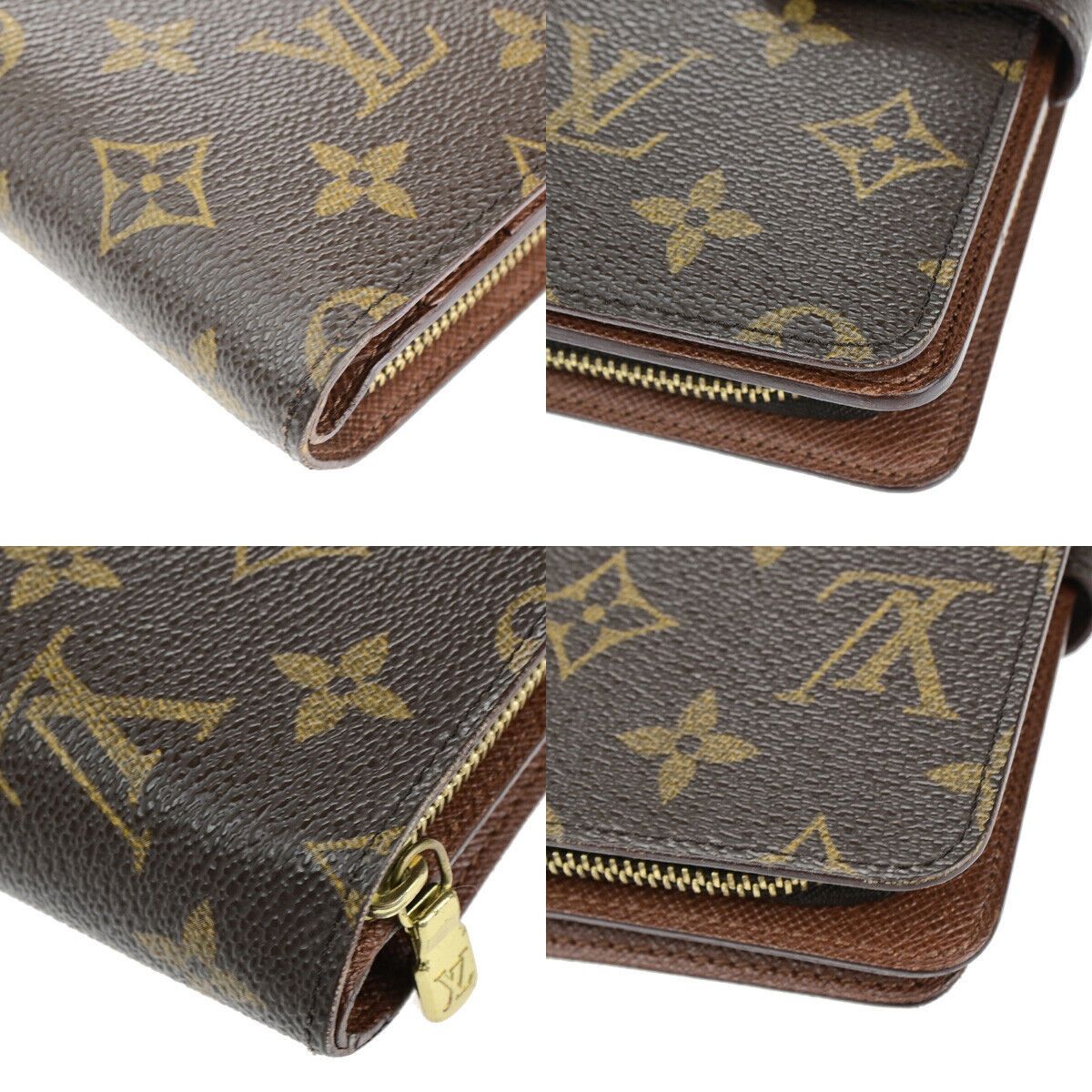 Louis Vuitton Porte Papier Zip Brown Canvas Wallet (Pre-Owned) Size ONE SIZE - 7 Thumbnail