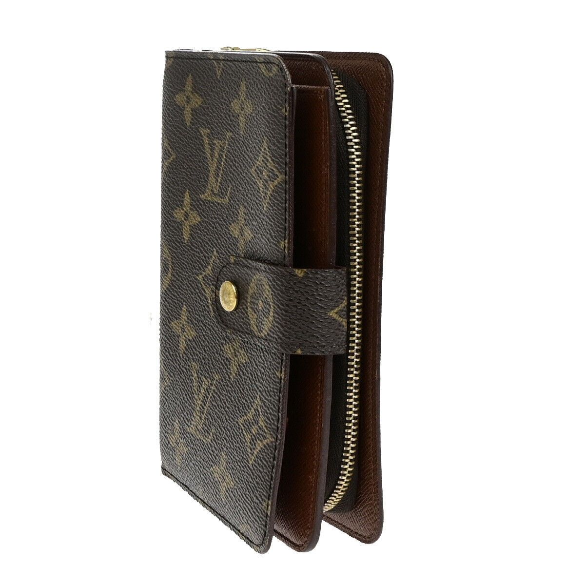 Louis Vuitton Porte Papier Zip Brown Canvas Wallet (Pre-Owned) Size ONE SIZE - 4 Thumbnail