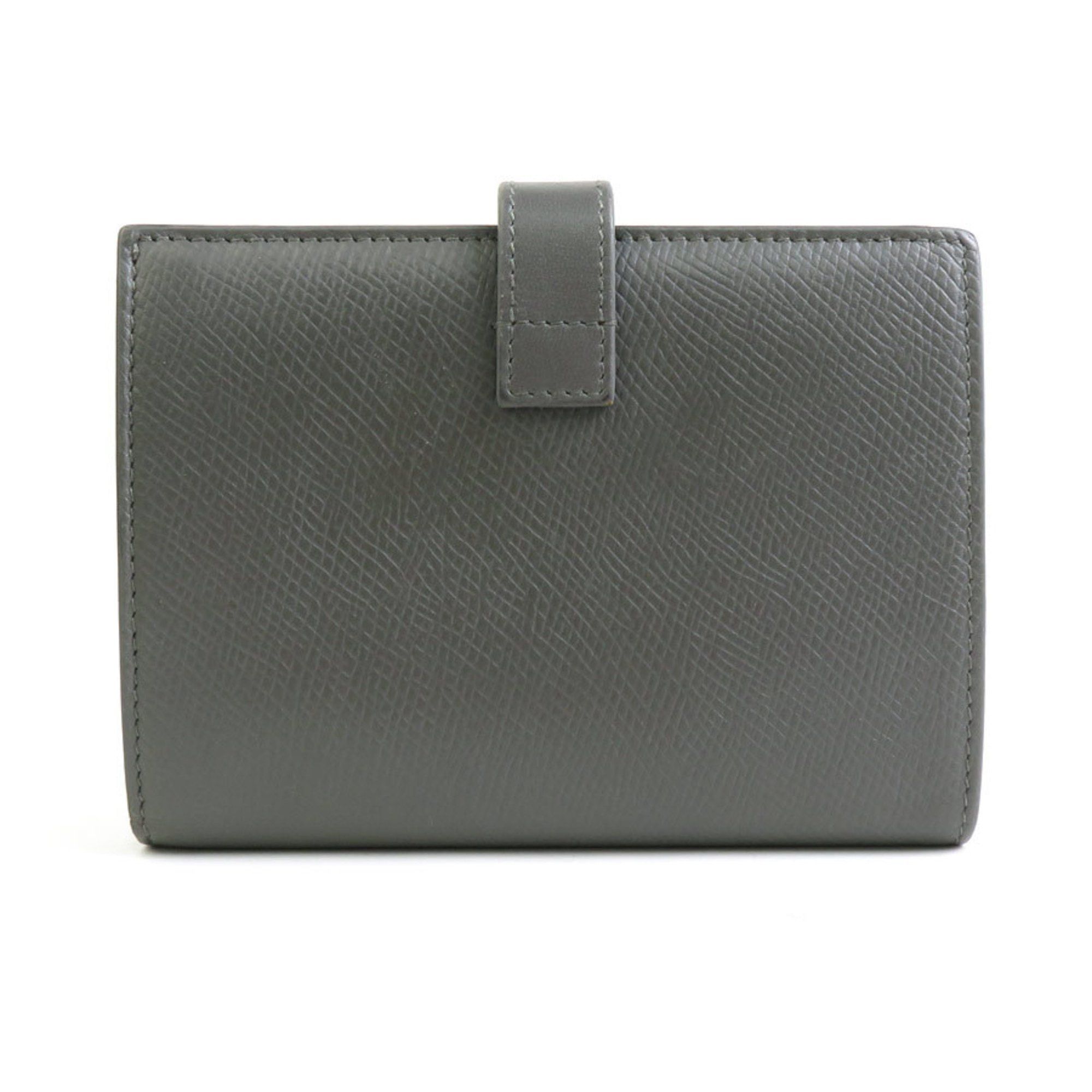 Celine CELINE Bi-fold wallet Medium strap Leather Grey Women's h30542 Size ONE SIZE - 2 Thumbnail