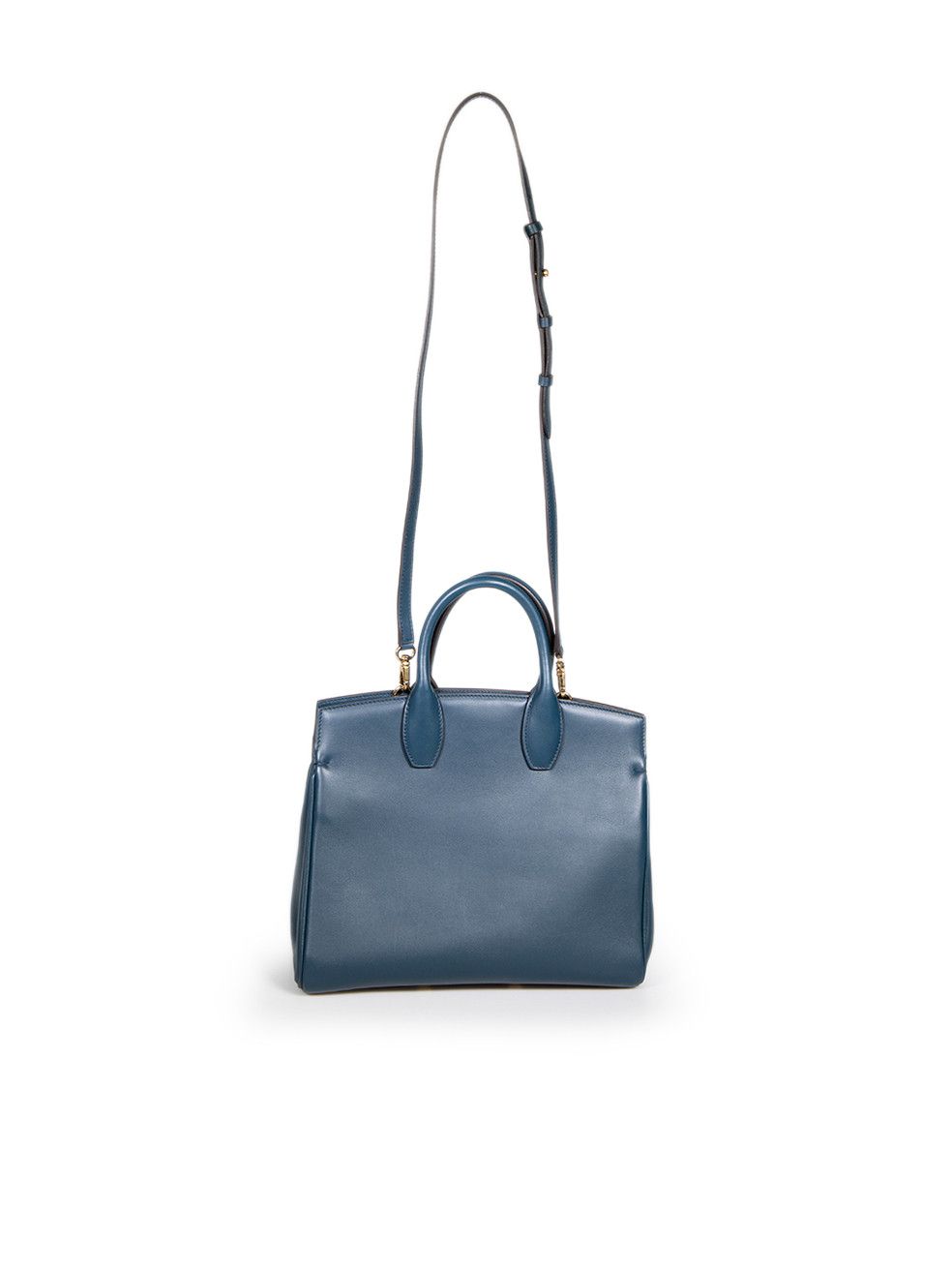 Salvatore Ferragamo Teal Leather Studio Handbag Size ONE SIZE - 3 Thumbnail