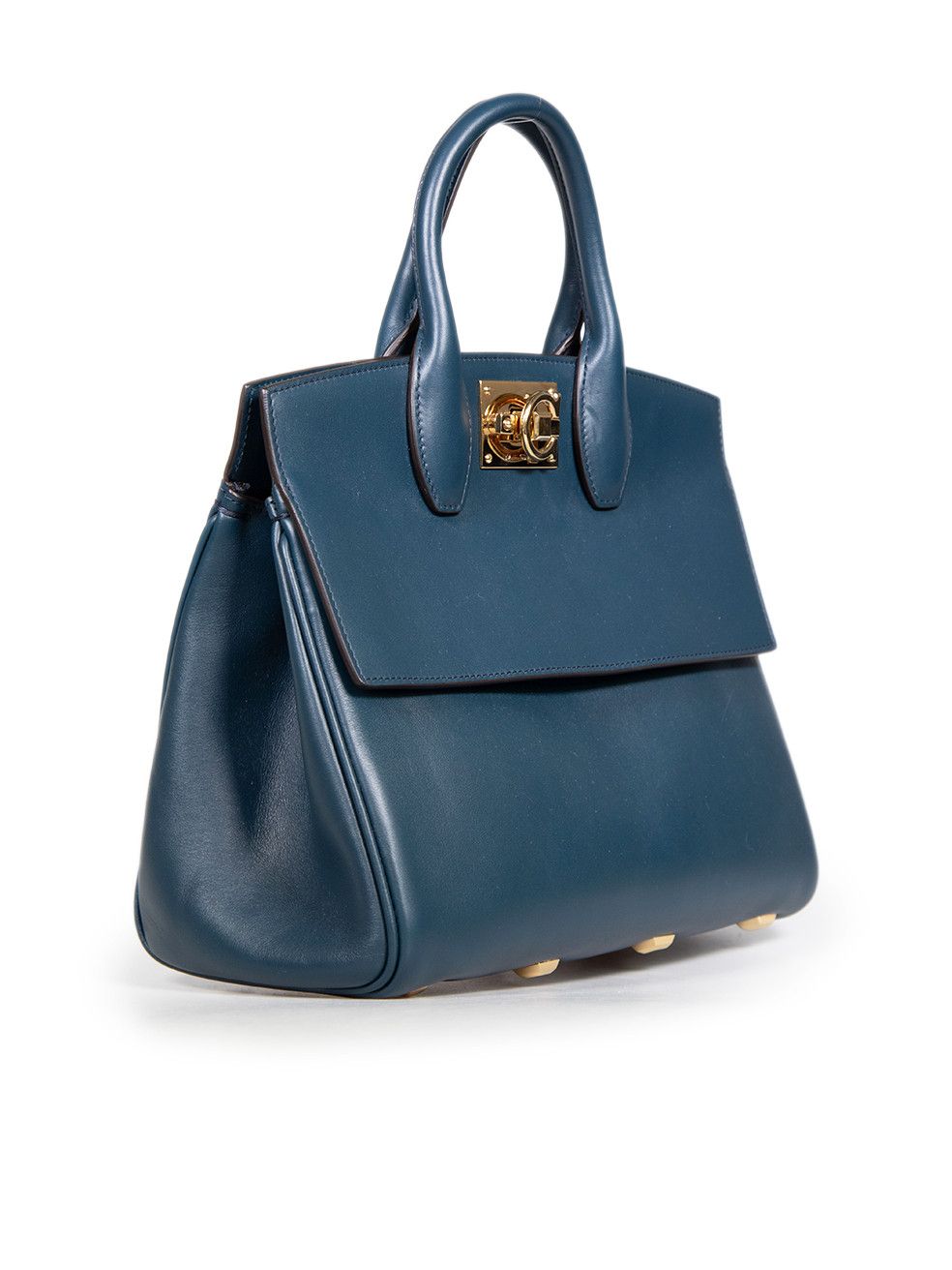Salvatore Ferragamo Teal Leather Studio Handbag Size ONE SIZE - 2 Thumbnail