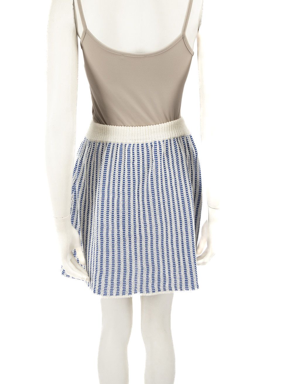 La DoubleJ Blue Drawstring Ribbed Knit Skirt Size 26" / US 2 / IT 38 - 3 Thumbnail