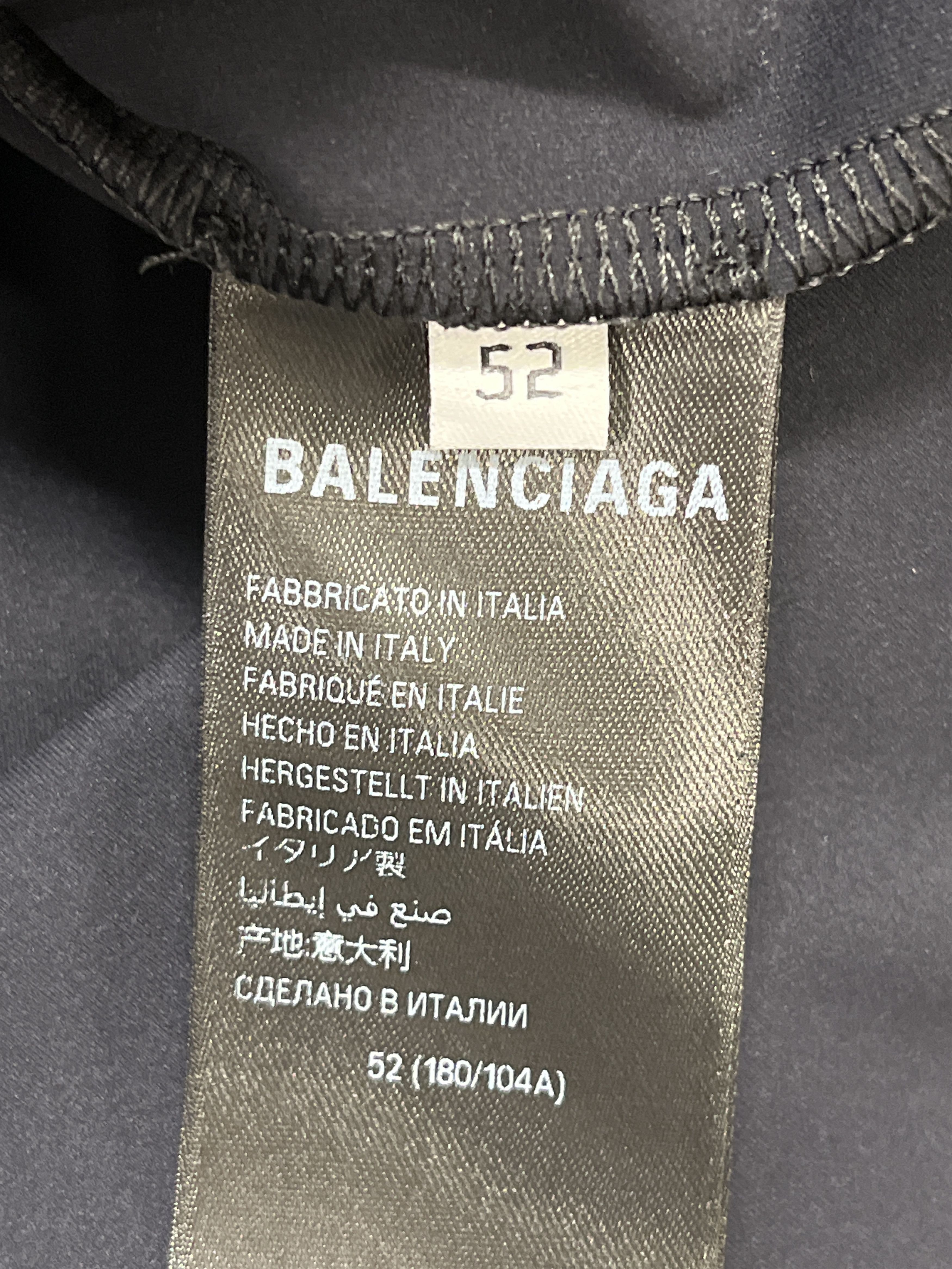 Balenciaga Matte Jersey Back Tab Long Sleeve Top Size US L / EU 52-54 / 3 - 4 Thumbnail