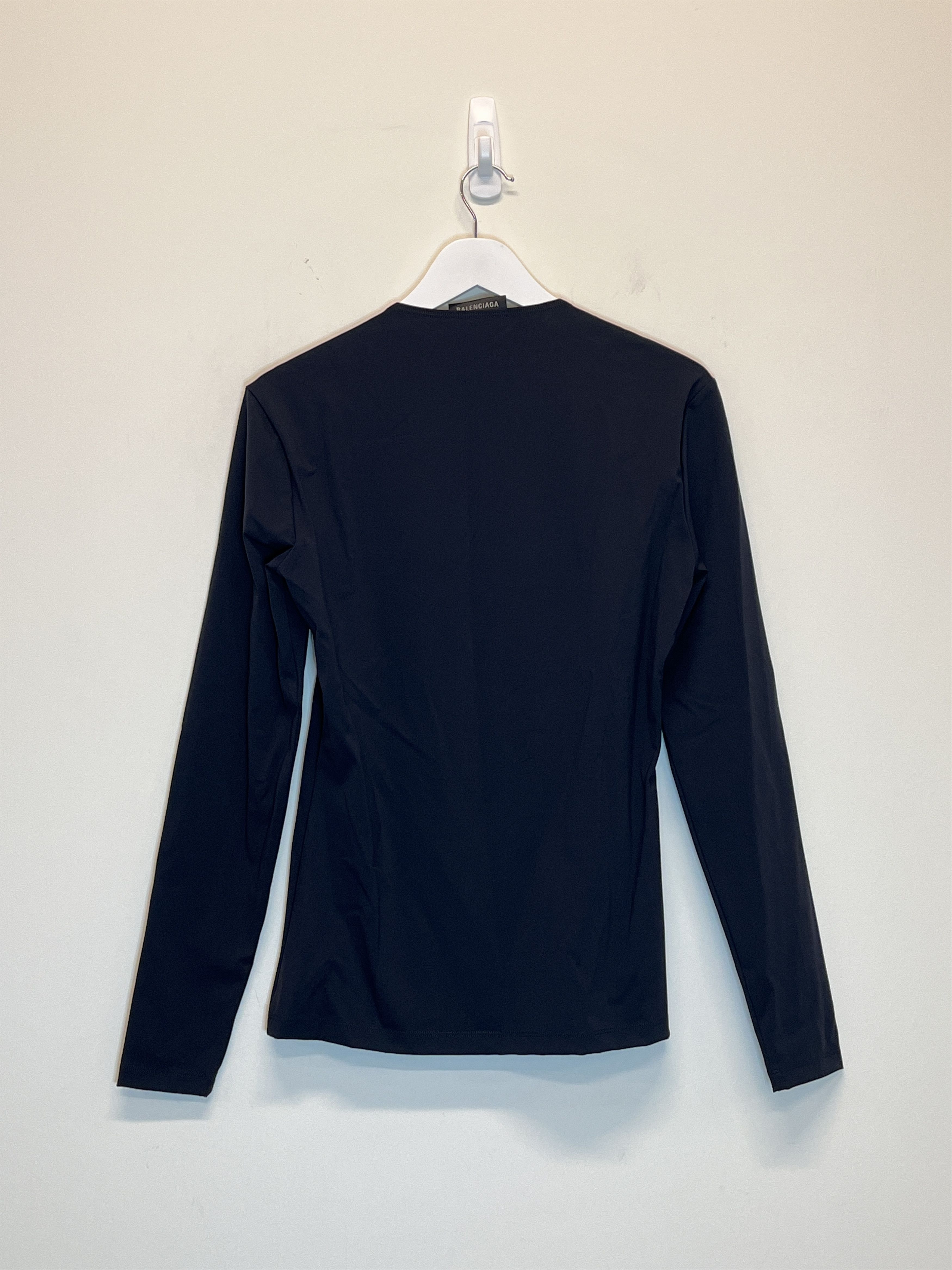 Balenciaga Matte Jersey Back Tab Long Sleeve Top Size US L / EU 52-54 / 3 - 2 Thumbnail