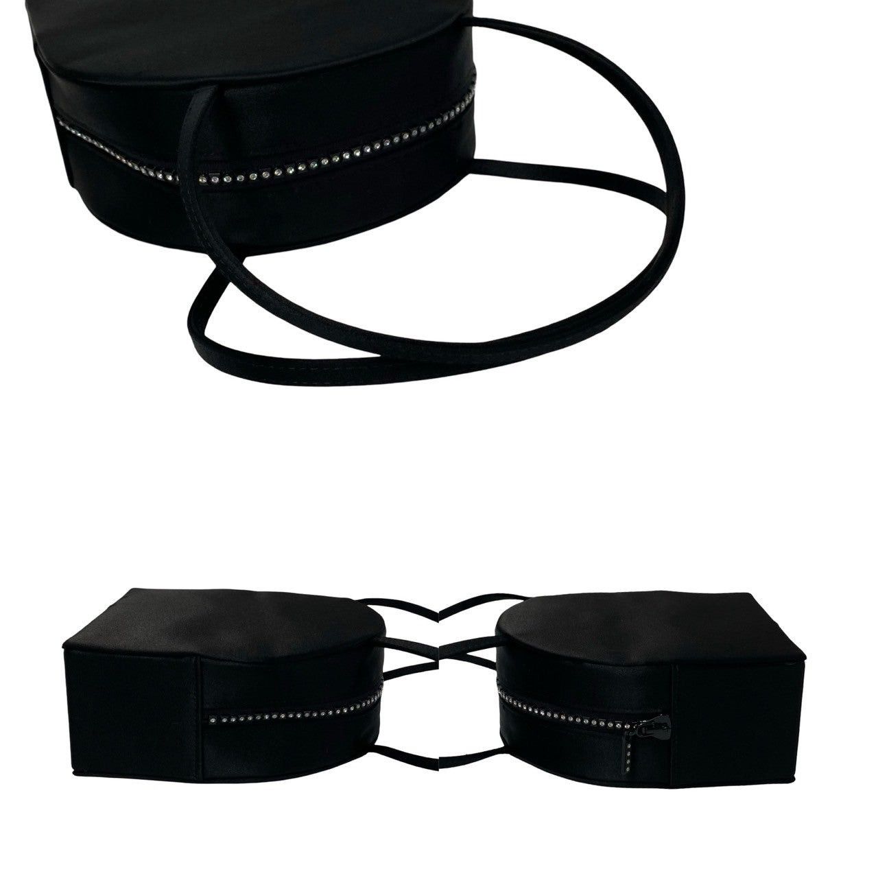 Yves Saint Laurent Yves Saint Laurent Handbag Black Satin Size ONE SIZE - 5 Thumbnail
