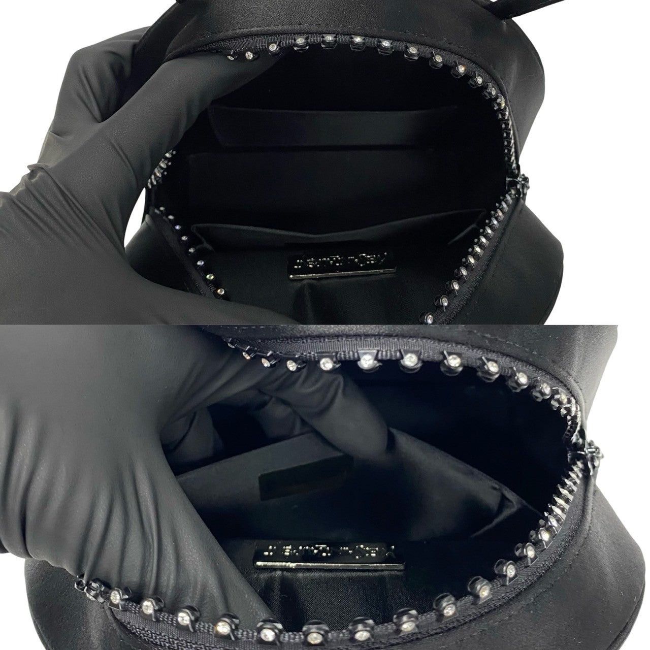Yves Saint Laurent Yves Saint Laurent Handbag Black Satin Size ONE SIZE - 8 Thumbnail