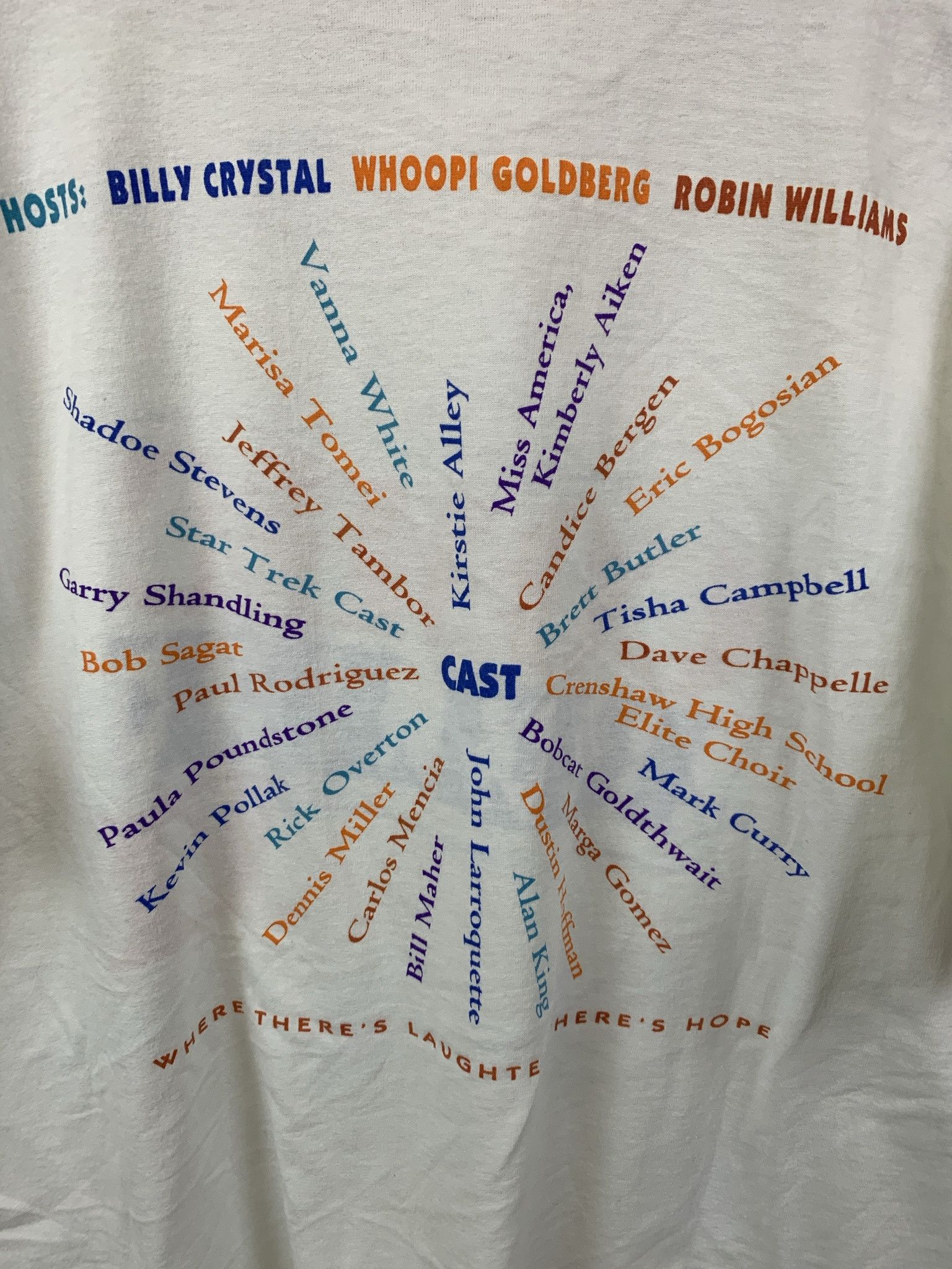 Vintage Vintage 1990 Comedic Relief 4 Dave Chapelle Robin Williams Comedy Single Stitch Tee Size XL Size US XL / EU 56 / 4 - 5 Thumbnail